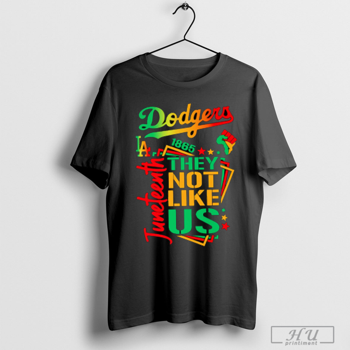 Juneteenth 1865 They Not Like Us Los Angeles Dodgers T Shirt