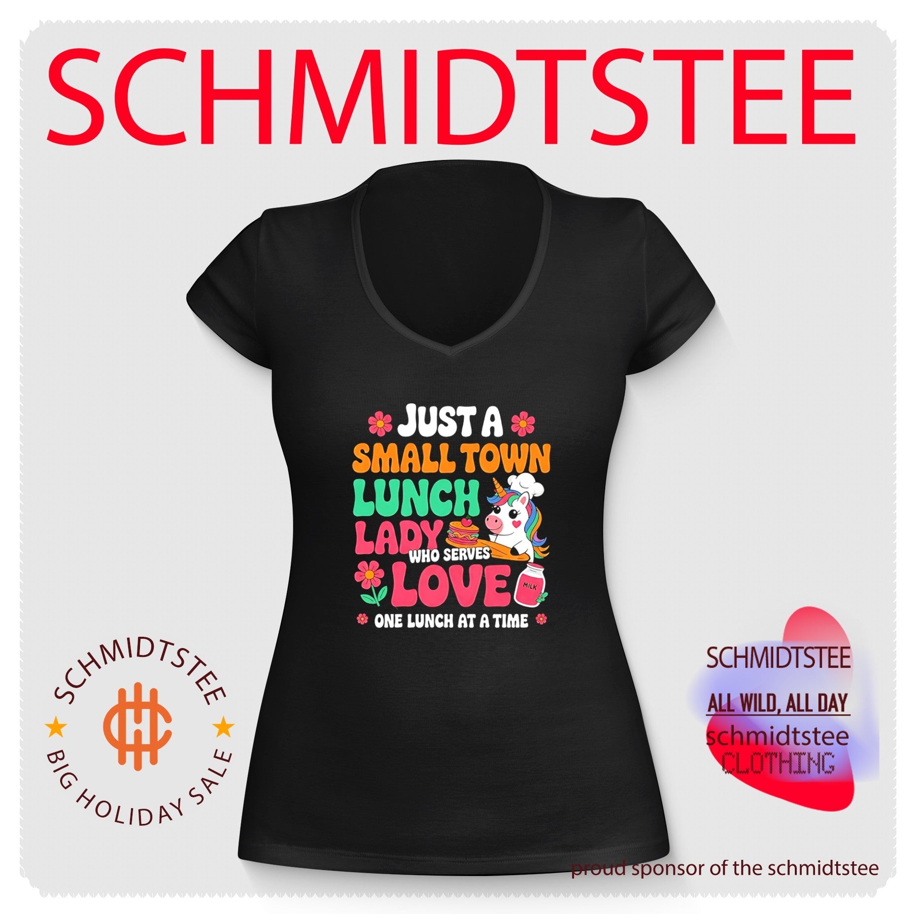 Just a small town lunch lady who serves love cartoon unicorn shirt_upscayl_3x_realesrgan-x4fast
