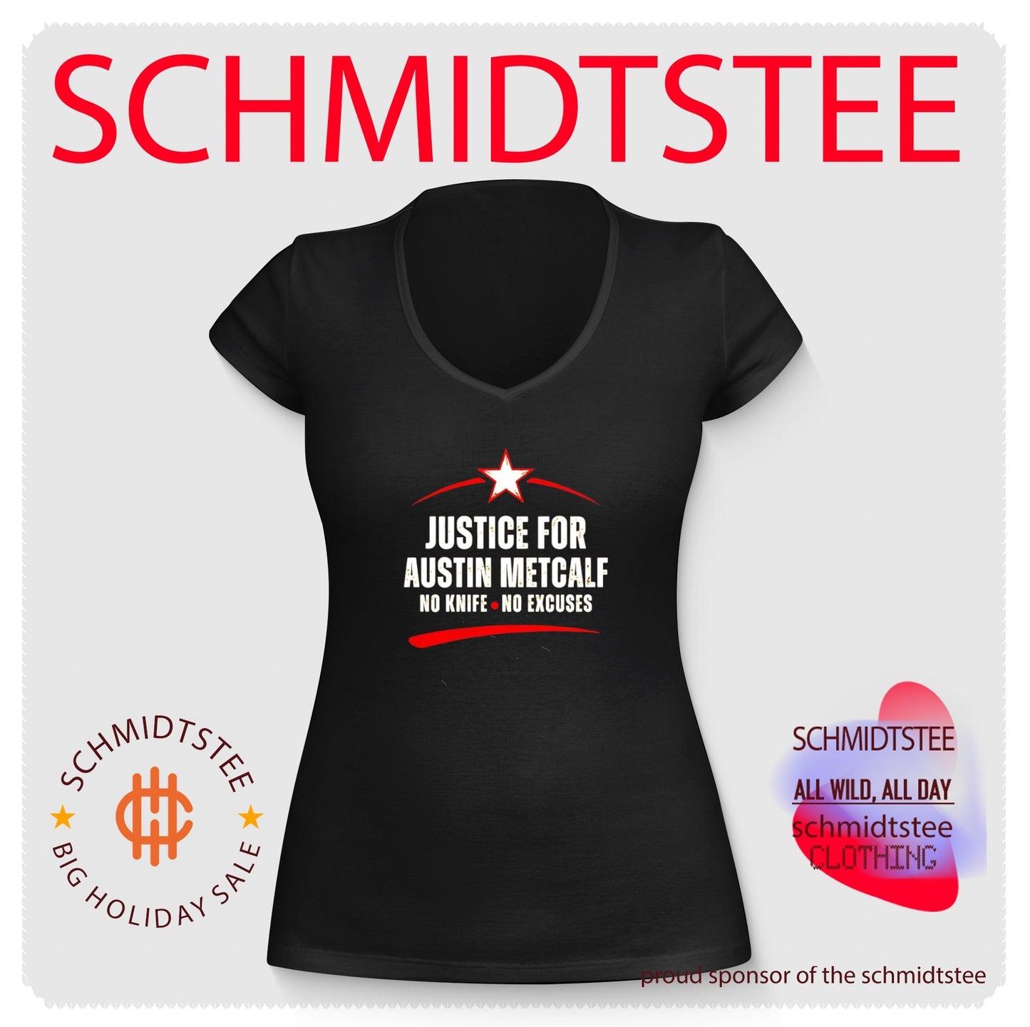 Justice for austin metcalf no knife no excuses shirt
