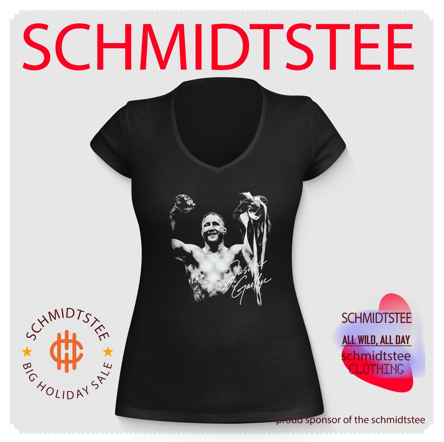 Justin Gaethje 2026 UFC Champions signature retro shirt