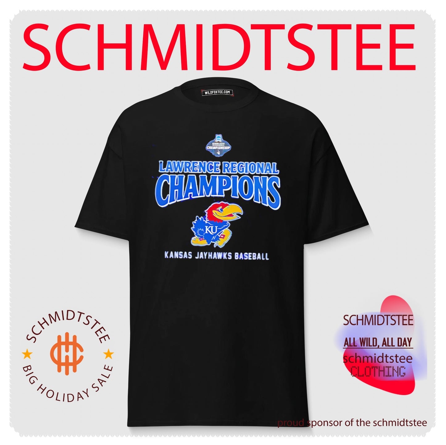 Kansas Baseball Lawrence Regional Champions 2026 shirt