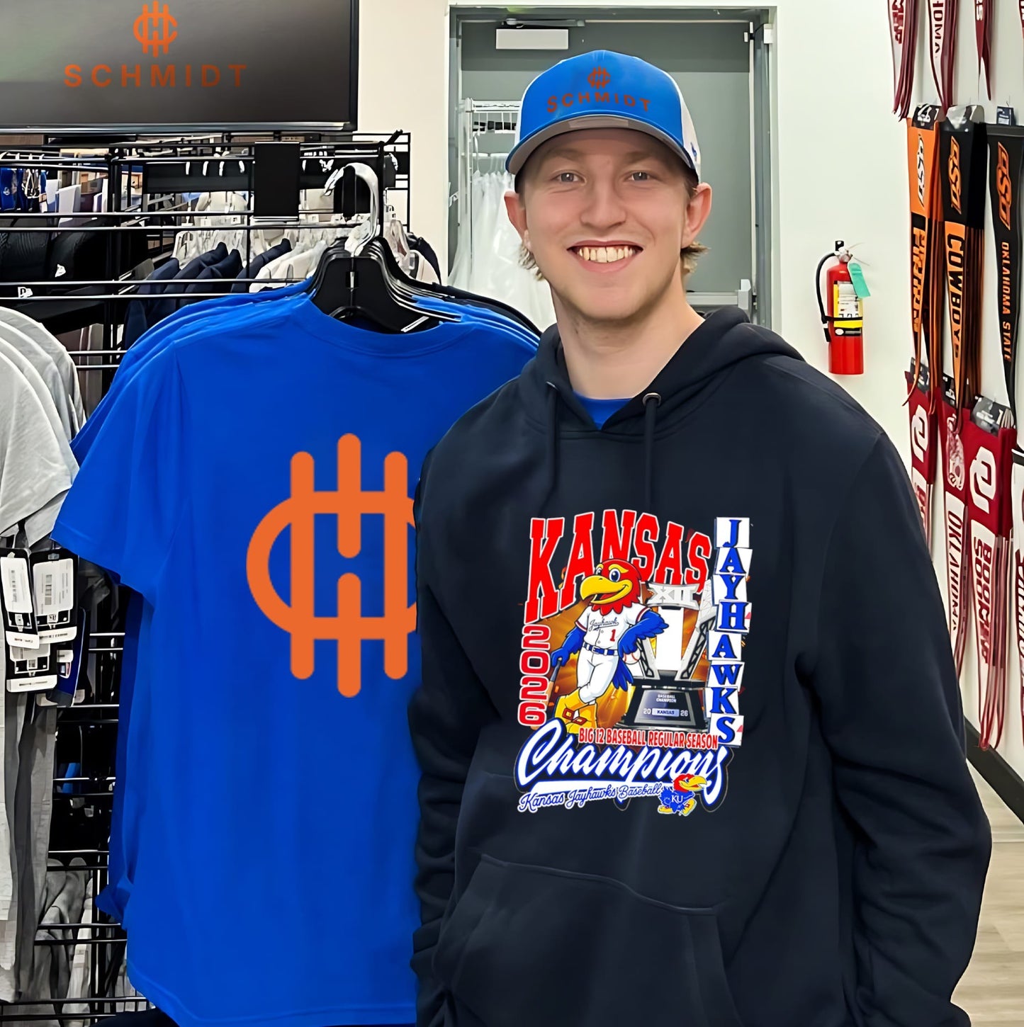 Kansas Jayhawks 2026 Big 12 baseball regular season mascot shirt