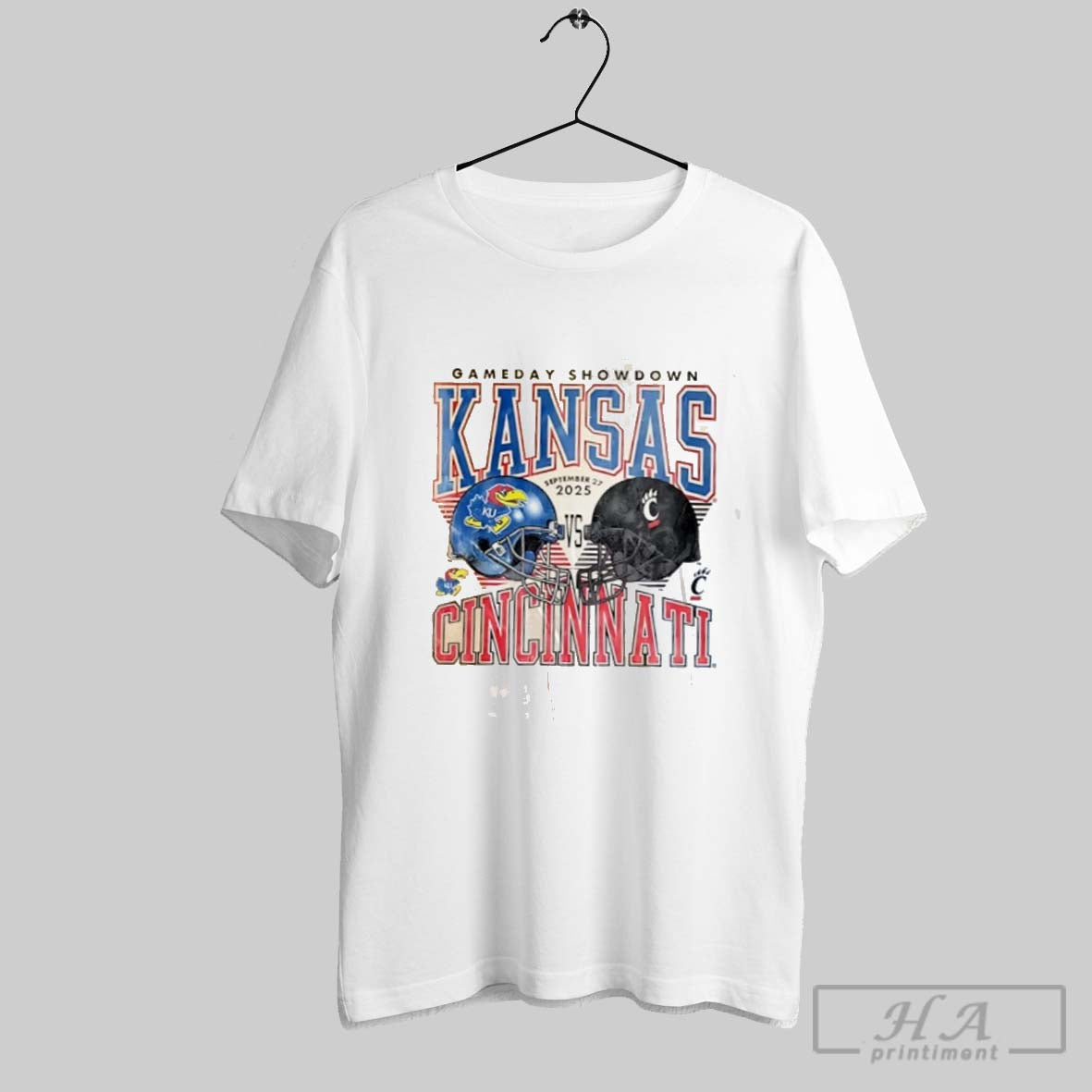 Kansas Jayhawks Vs Cincinnati Bearcats 2025 Helmets