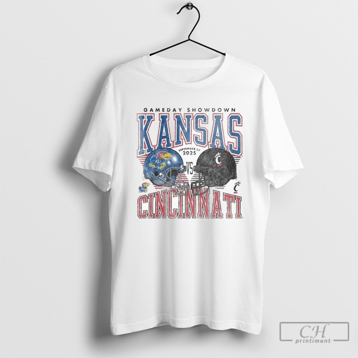 Kansas Jayhawks Vs Cincinnati Bearcats Gameday Showdown September 27 2025 Helmets Shirt Sweater
