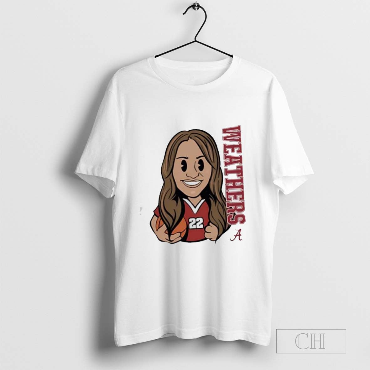 Karly Weathers 22 Alabama Womens Basketball Cartoon