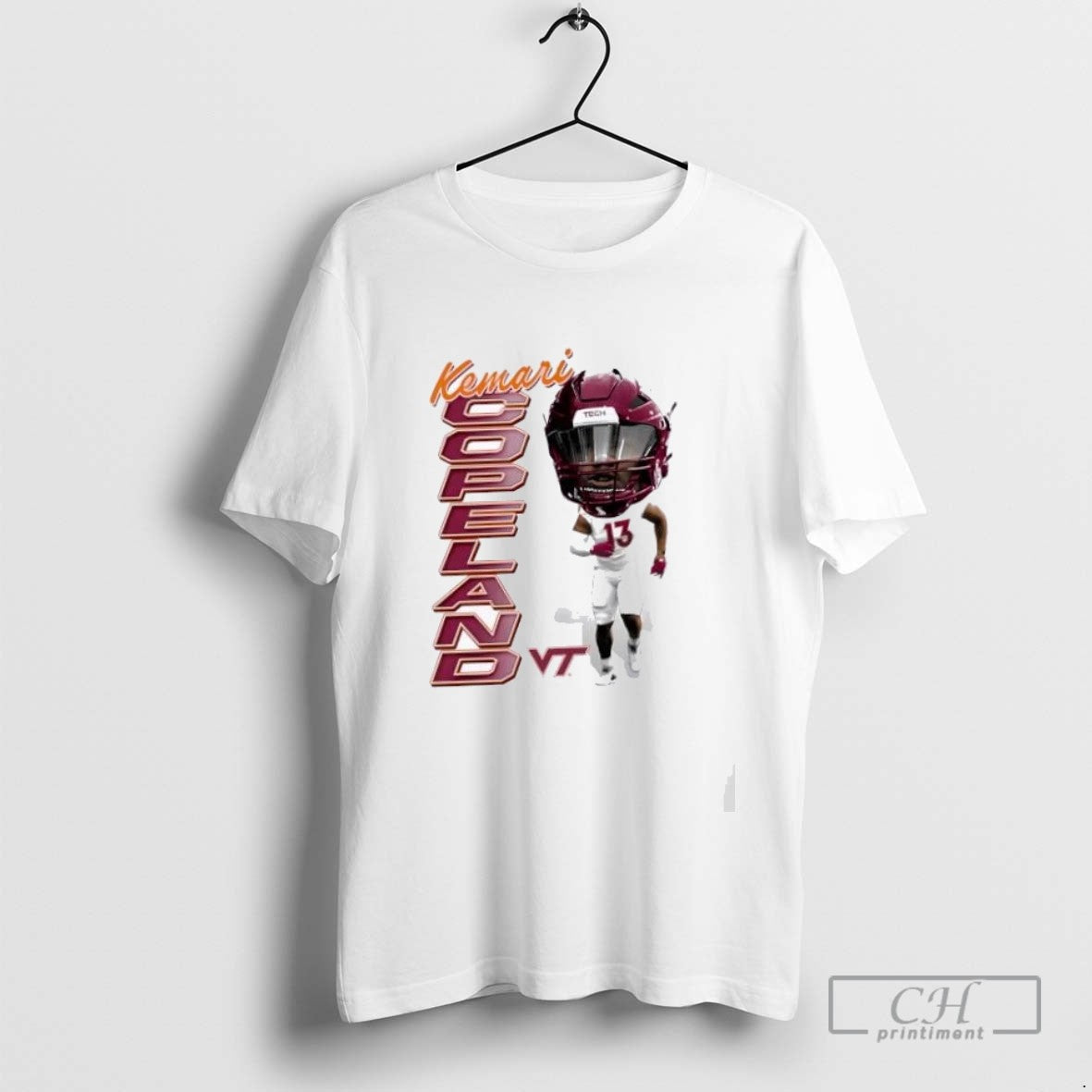 Kemari Copeland Virginia Tech Football Caricature