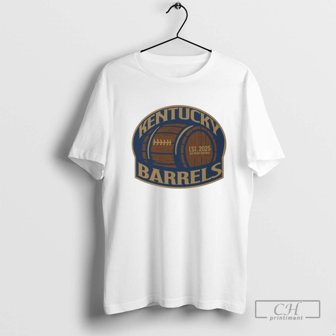 Kentucky Barrels Est 2025 100 Proof Football