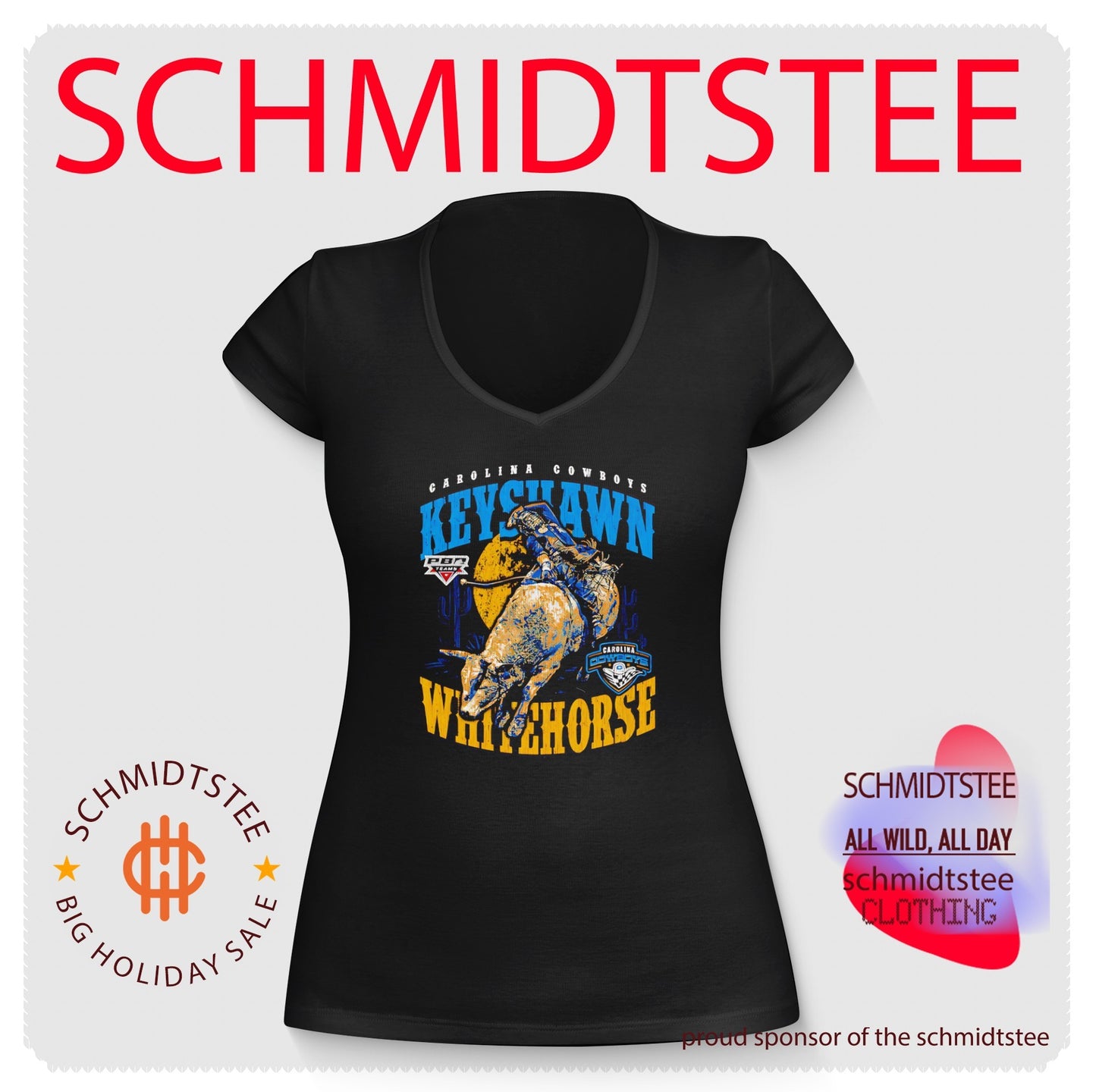 Keyshawn Whitehorse PBR Carolina Cowboys shirt