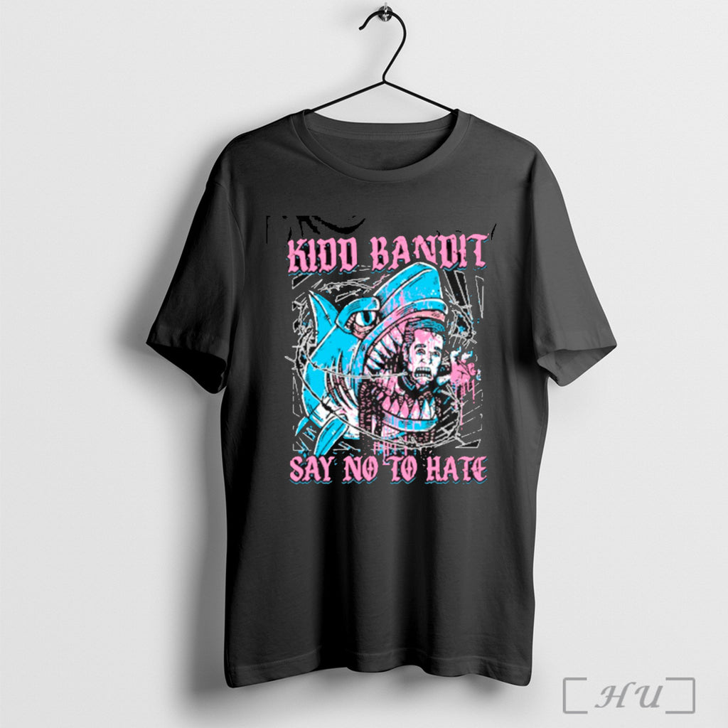 Kidd Bandit Say No To Hate Barbed Wire Blahaj 2025 T Shirt
