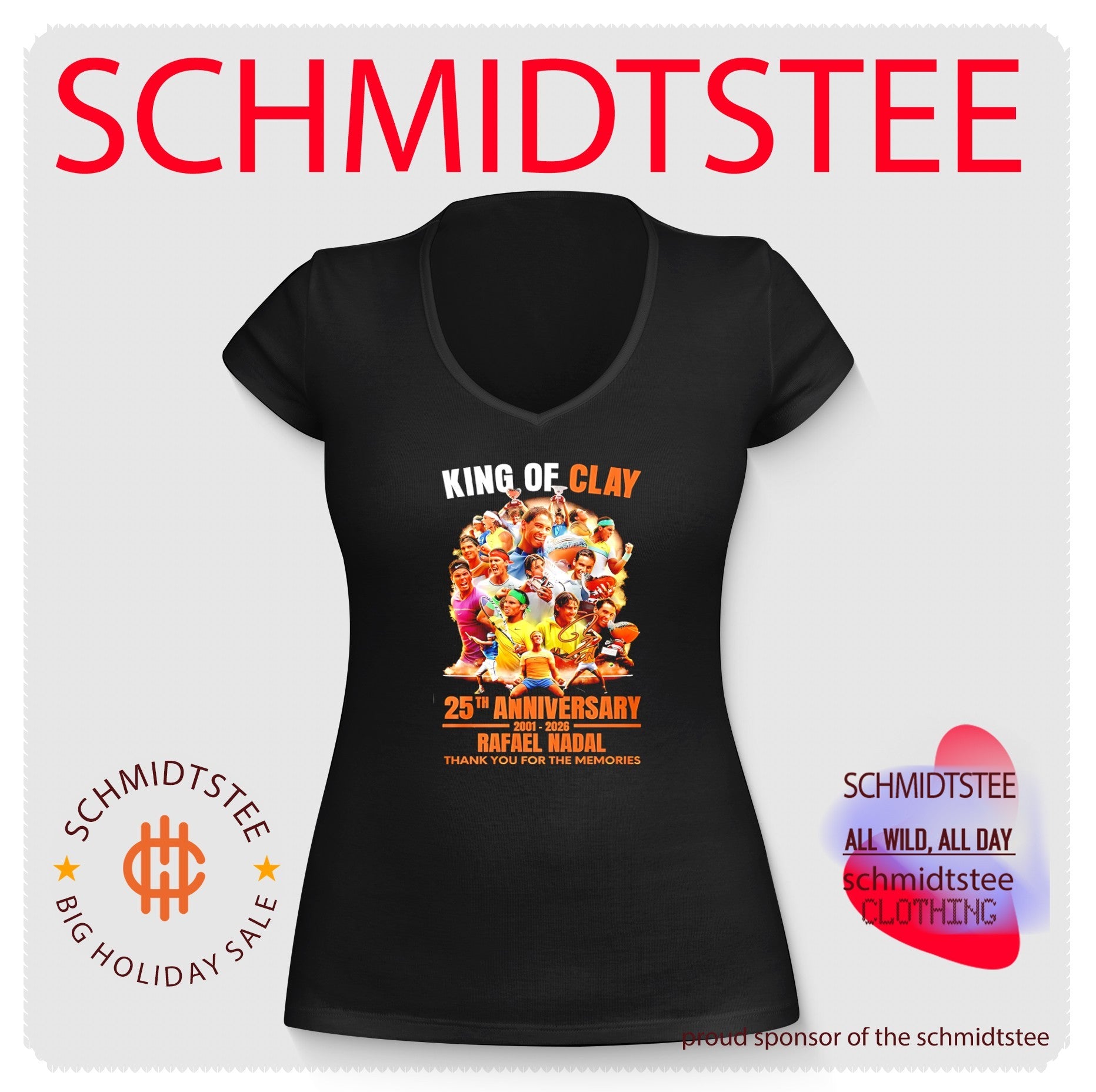 King of Clay 25th Anniversary Rafael Nadal thank you for the memories shirt