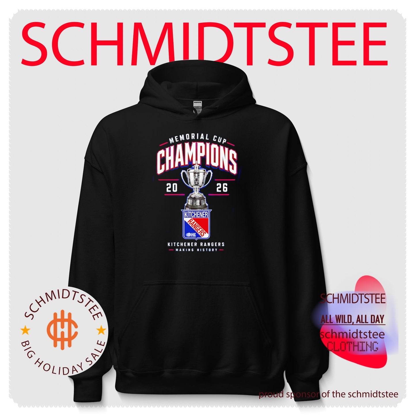 Kitchener Rangers Memorial Cup Champions 2025-26 trophy shirt
