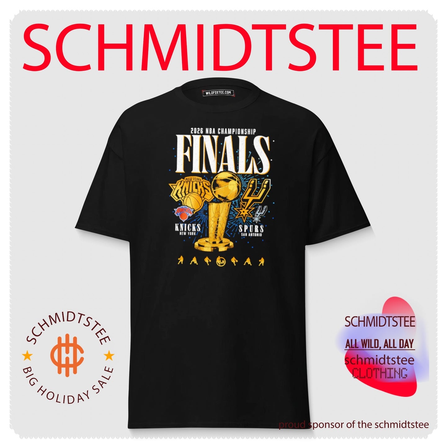 Knicks vs Spurs 2026 NBA Finals Trophy shirt