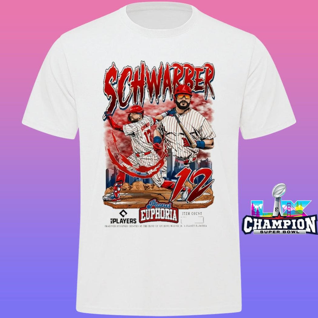 Kyle Schwarber Planet Euphoria Number 12 Mlb Players Shirt