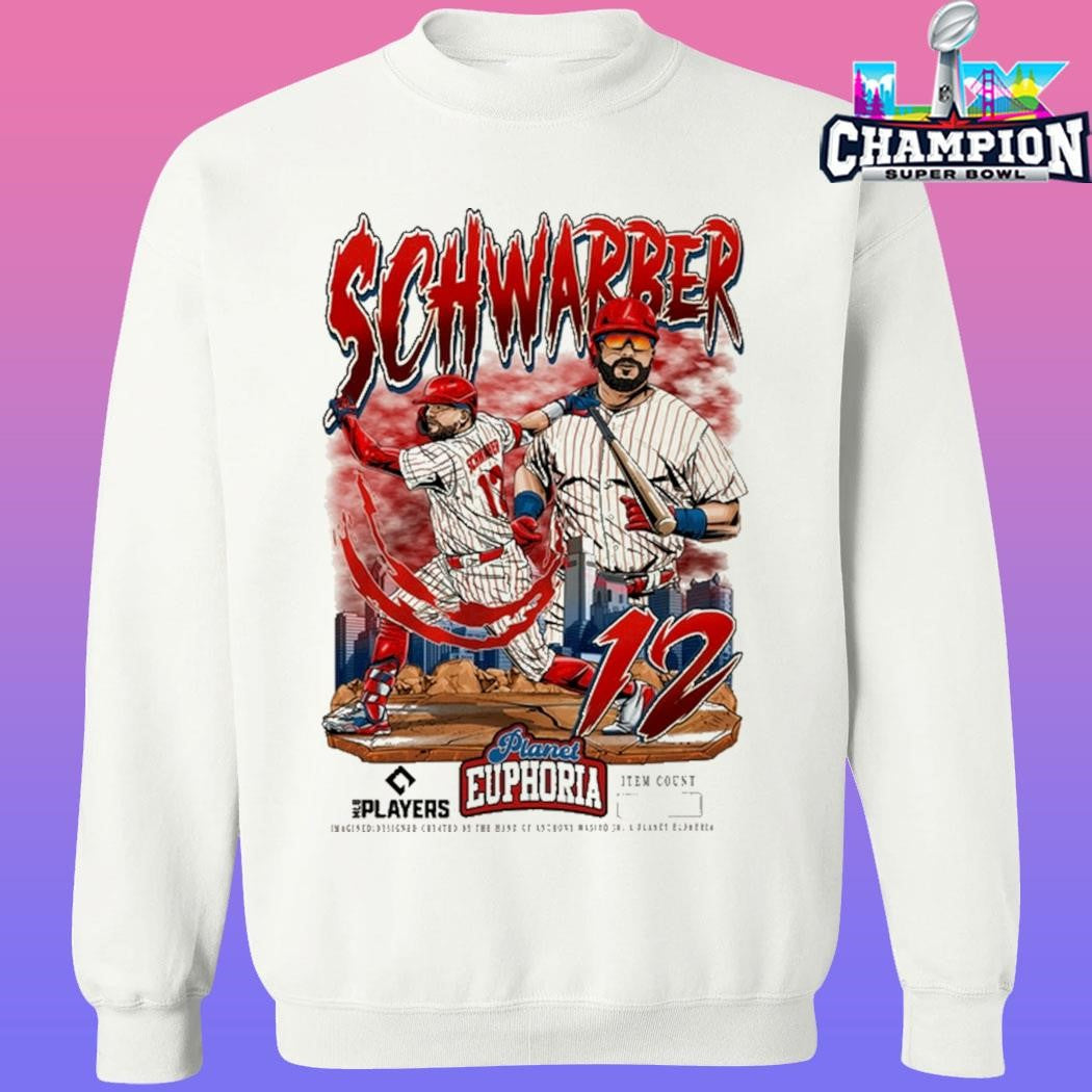 Kyle Schwarber Planet Euphoria Number 12 Mlb Players Shirt