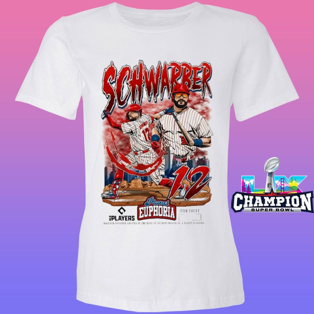Kyle Schwarber Planet Euphoria Number 12 Mlb Players Shirt