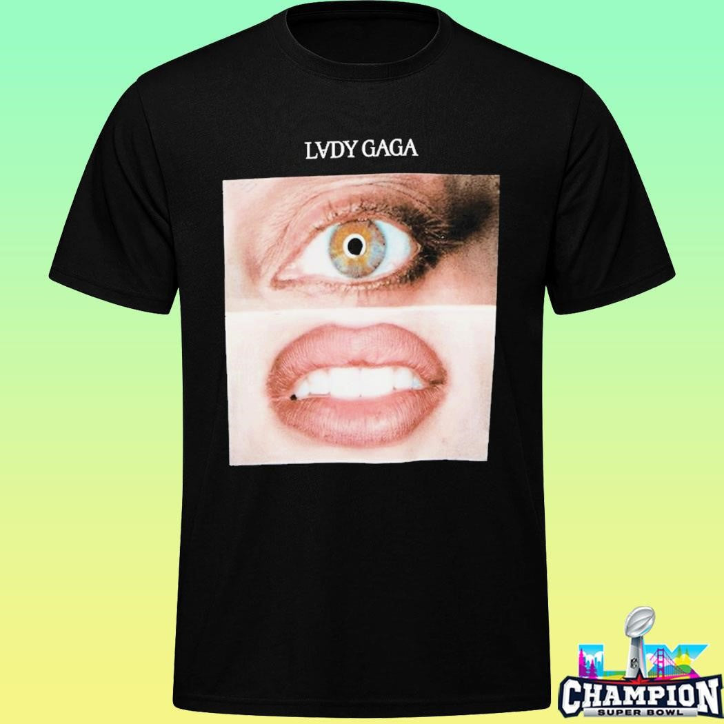 Lady Gaga Eyes And Mouth Panels Shirt