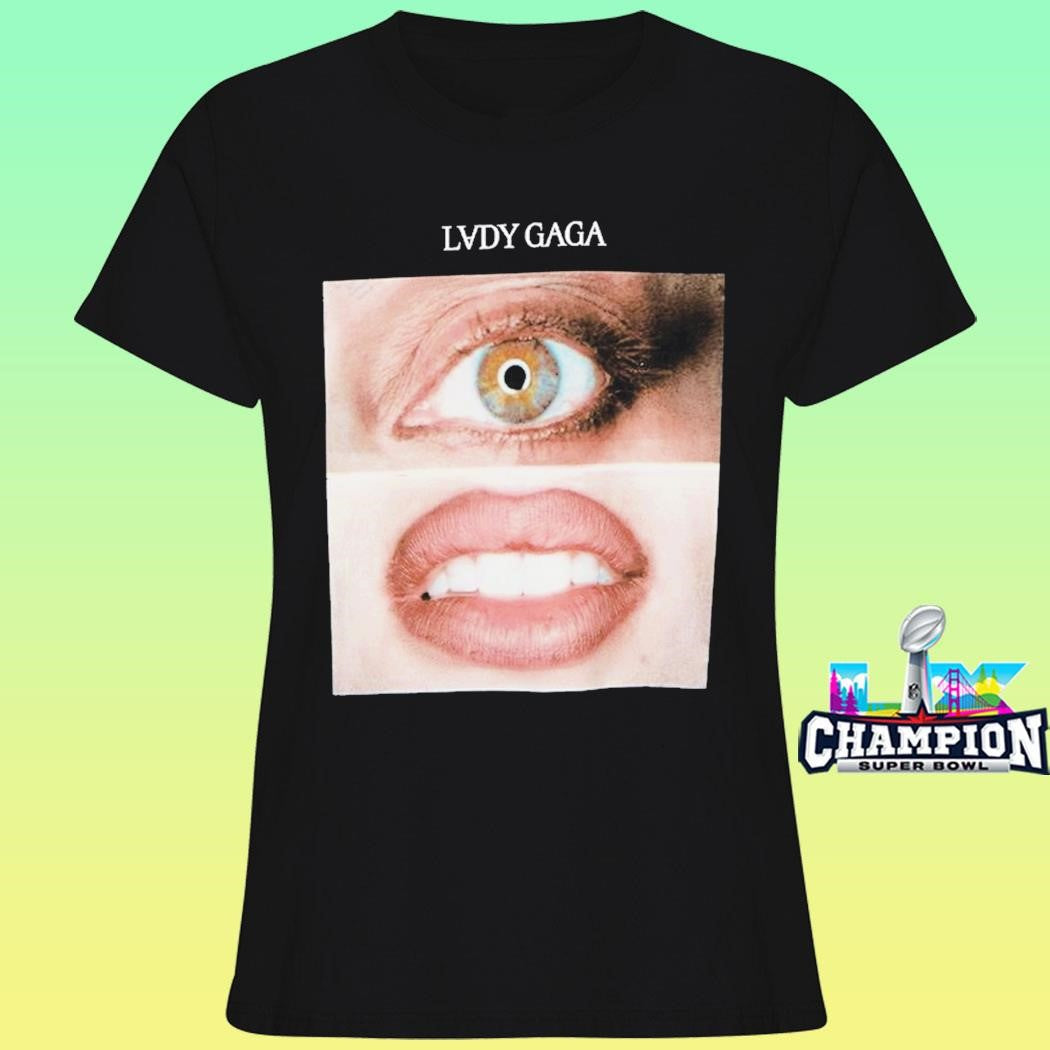 Lady Gaga Eyes And Mouth Panels Shirt