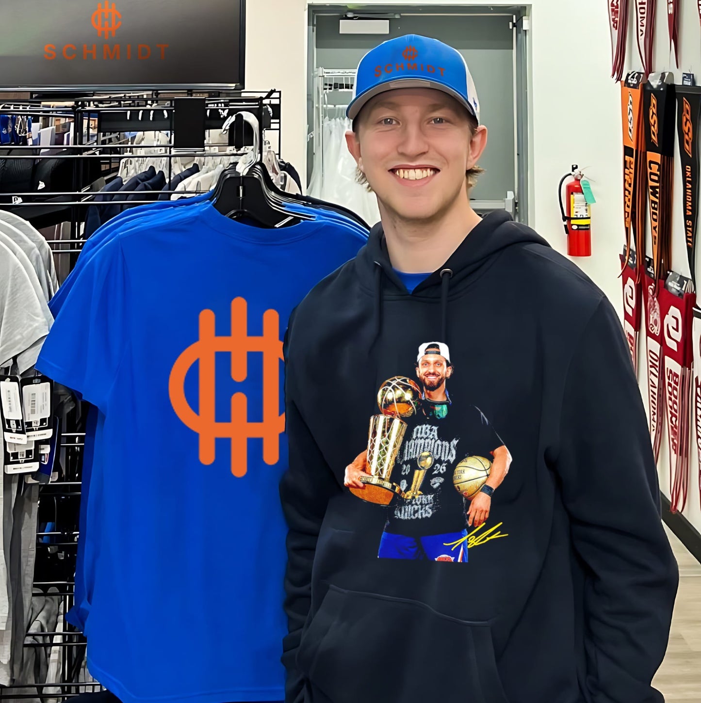 Landry Shamet New York Knicks World Champions 2025-2026 trophy signature shirt