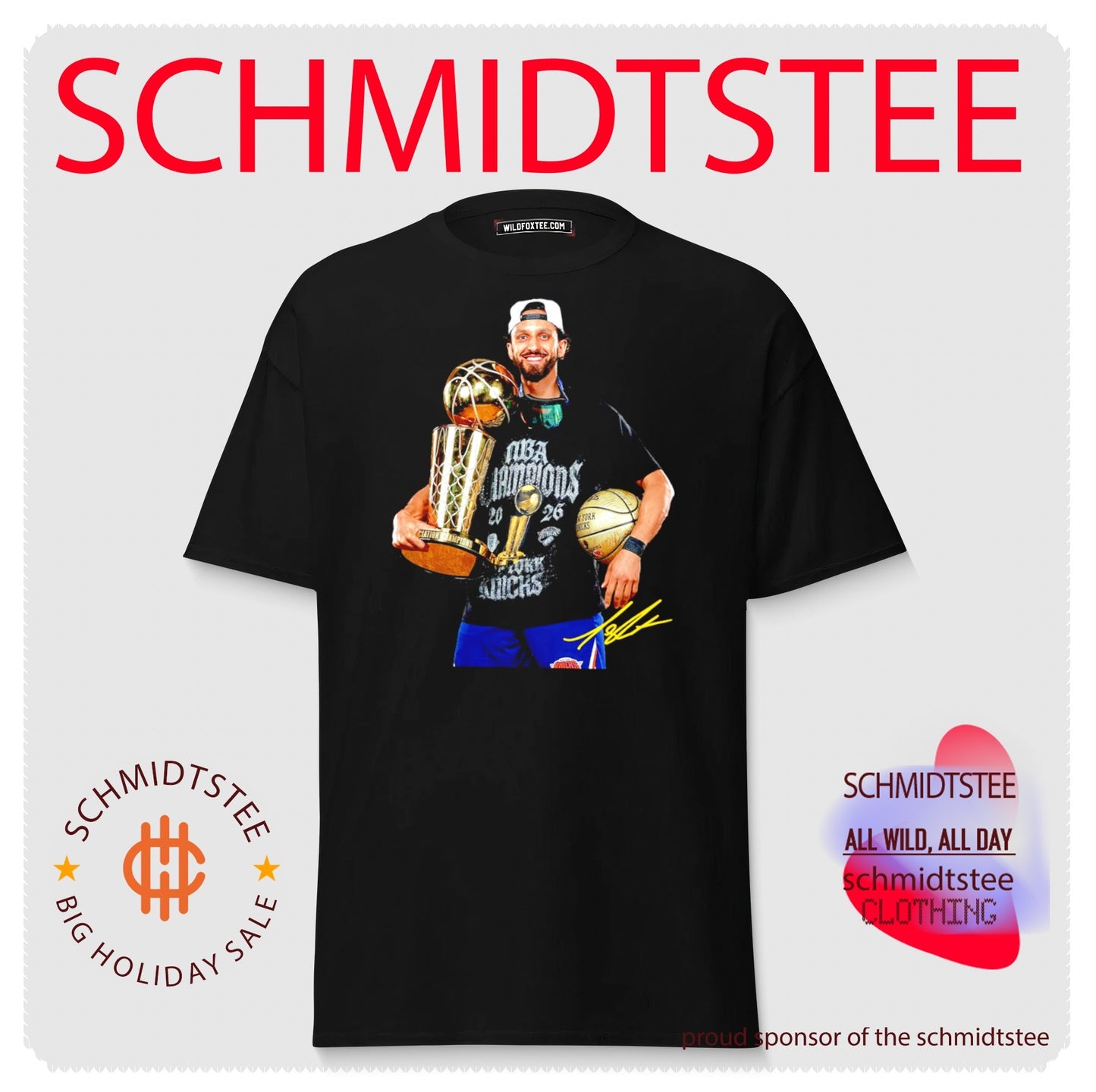 Landry Shamet New York Knicks World Champions 2025-2026 trophy signature shirt
