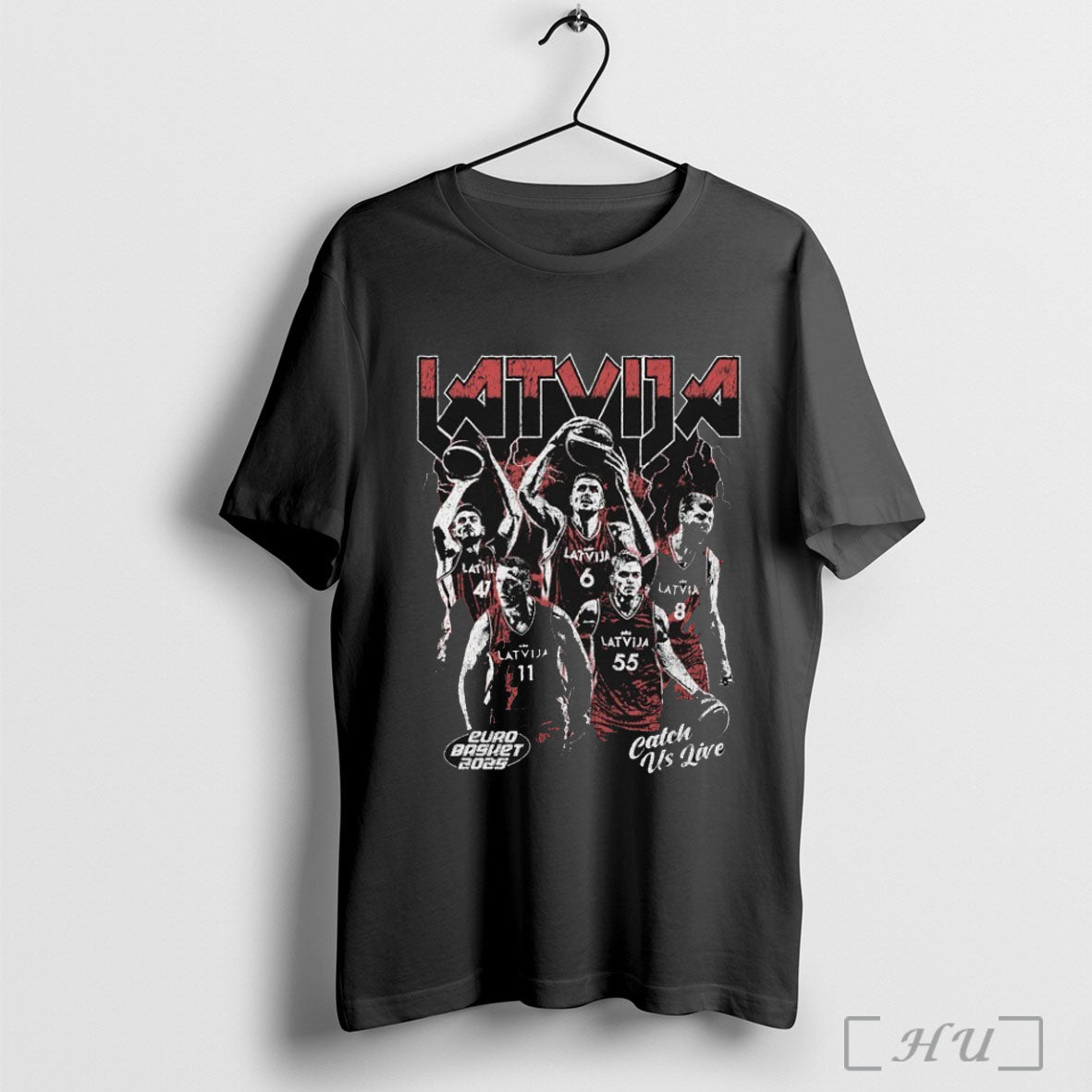 Latvia Catch Us Live Euro Basket 2025 T Shirt