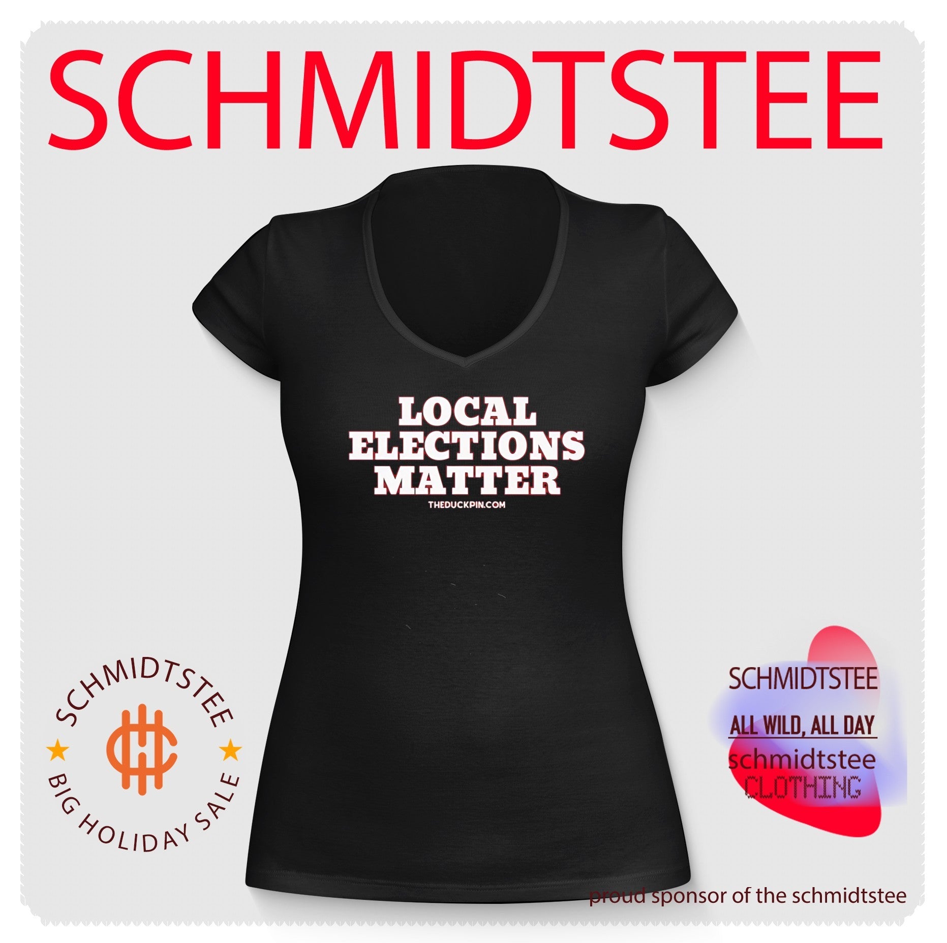 Local elections matter simple plain text shirt