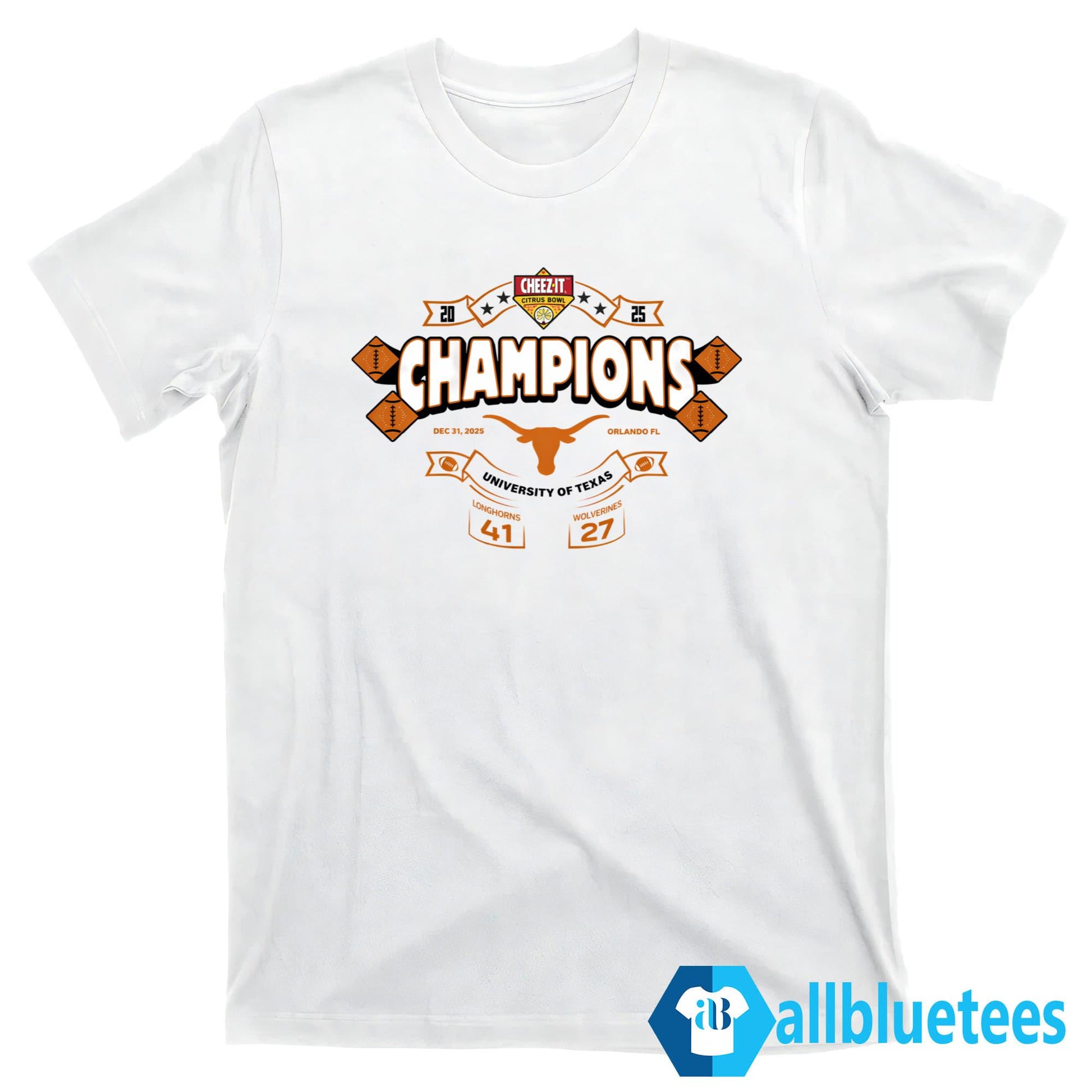 Longhorns 2025 Cheez-It Citrus Bowl Champions Shirt