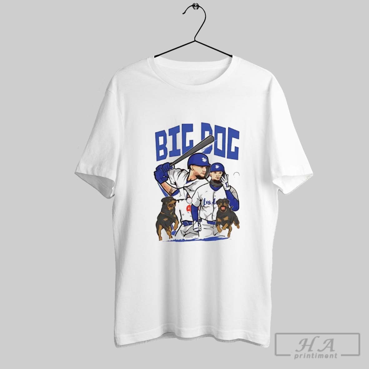 Los Angeles Dodgers Baseball The Big Dog Vintage Graphic