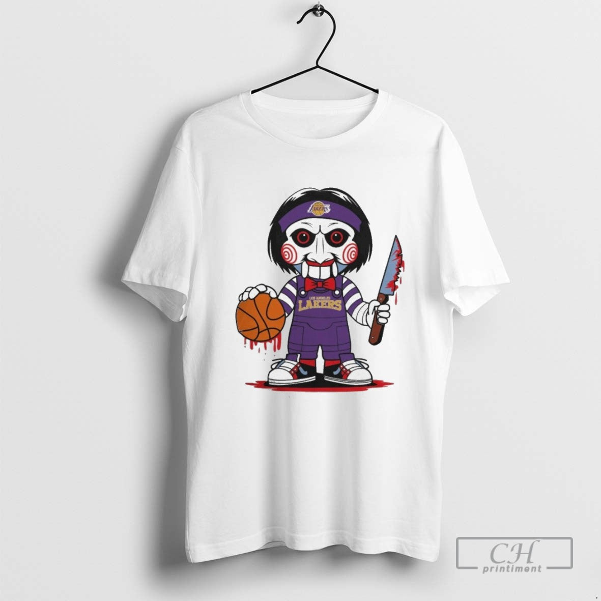 Los Angeles Lakers Halloween Jigsaw Saw Horror Basketball