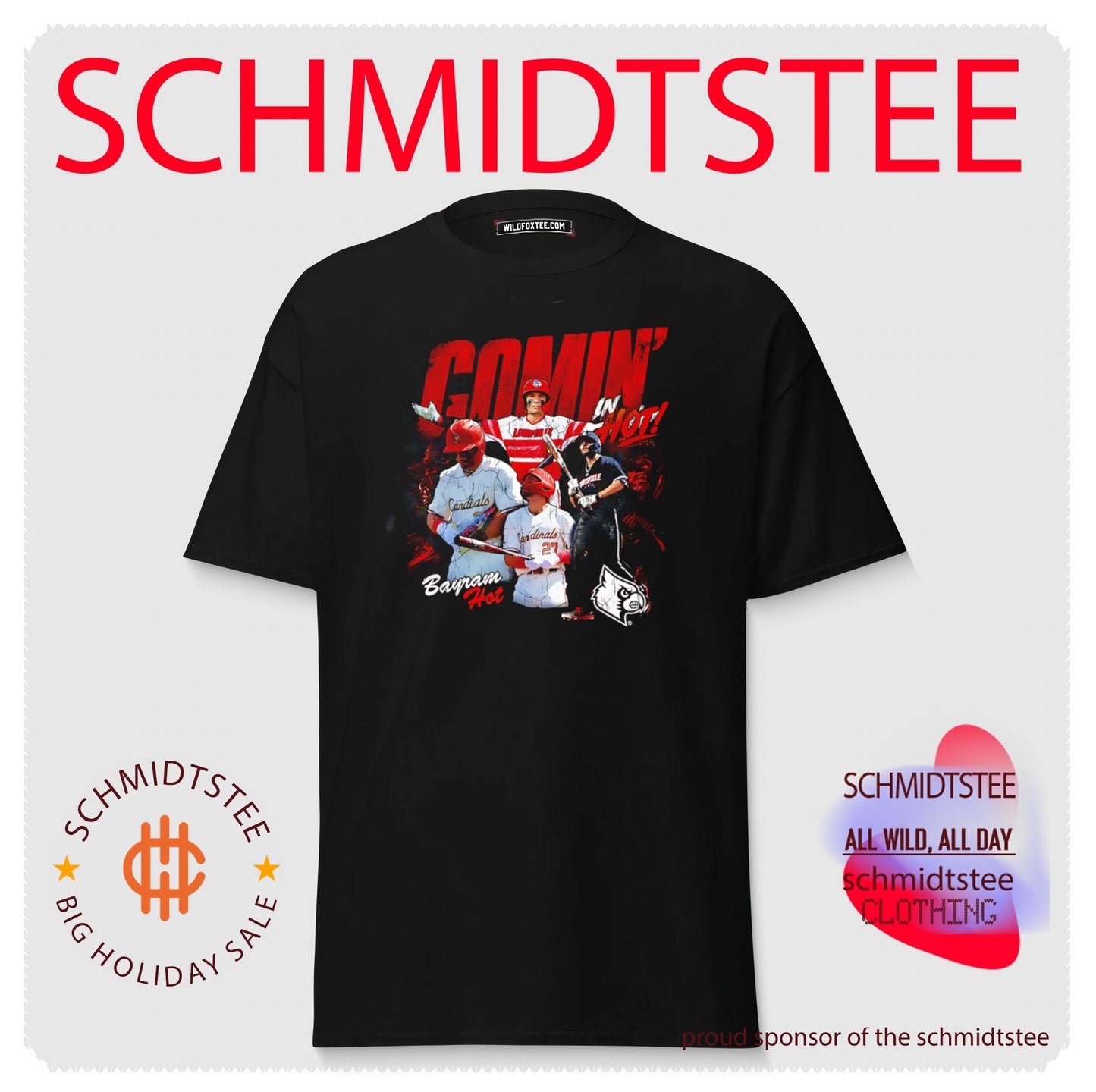 Louisville Cardinals Bayram Hot coming in hot graphic shirt