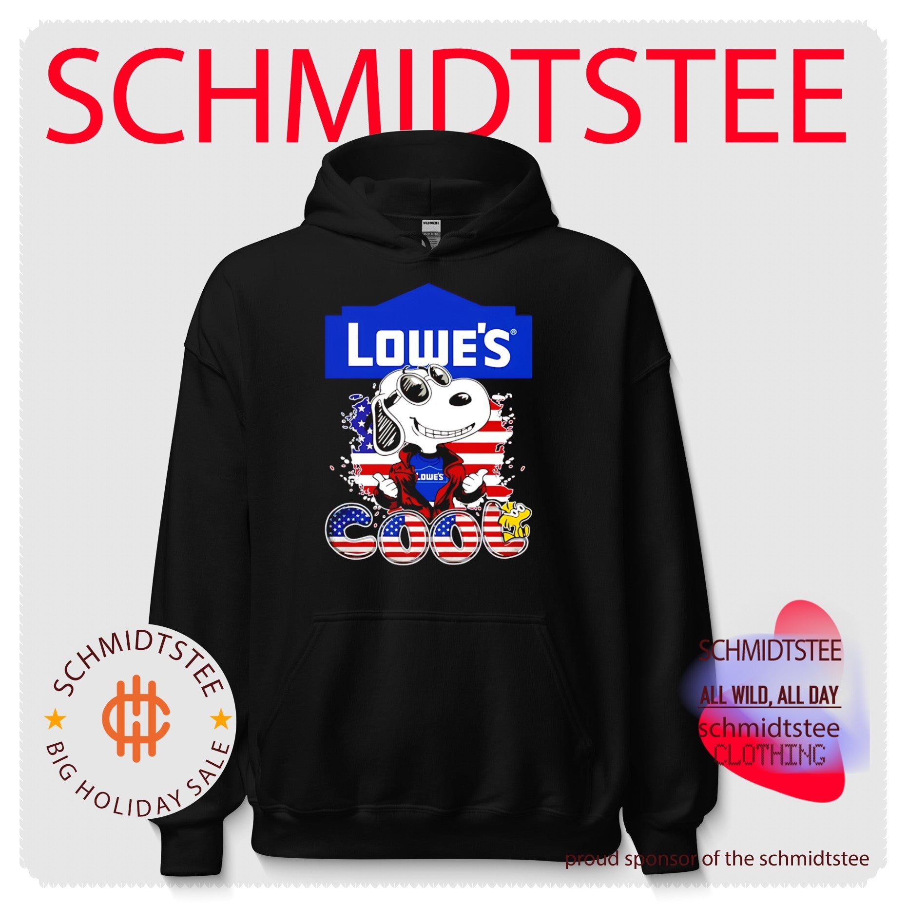 Lowe’s Snoopy Cool USA 250th cartoon shirt
