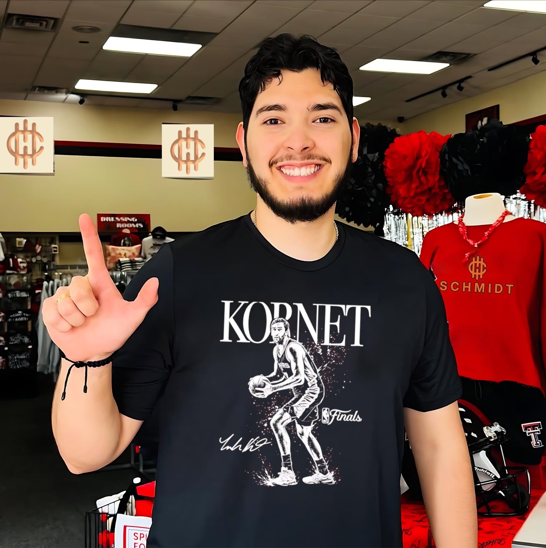 Luke Kornet San Antonio Spurs NBA Finals 2026 Mono signature shirt