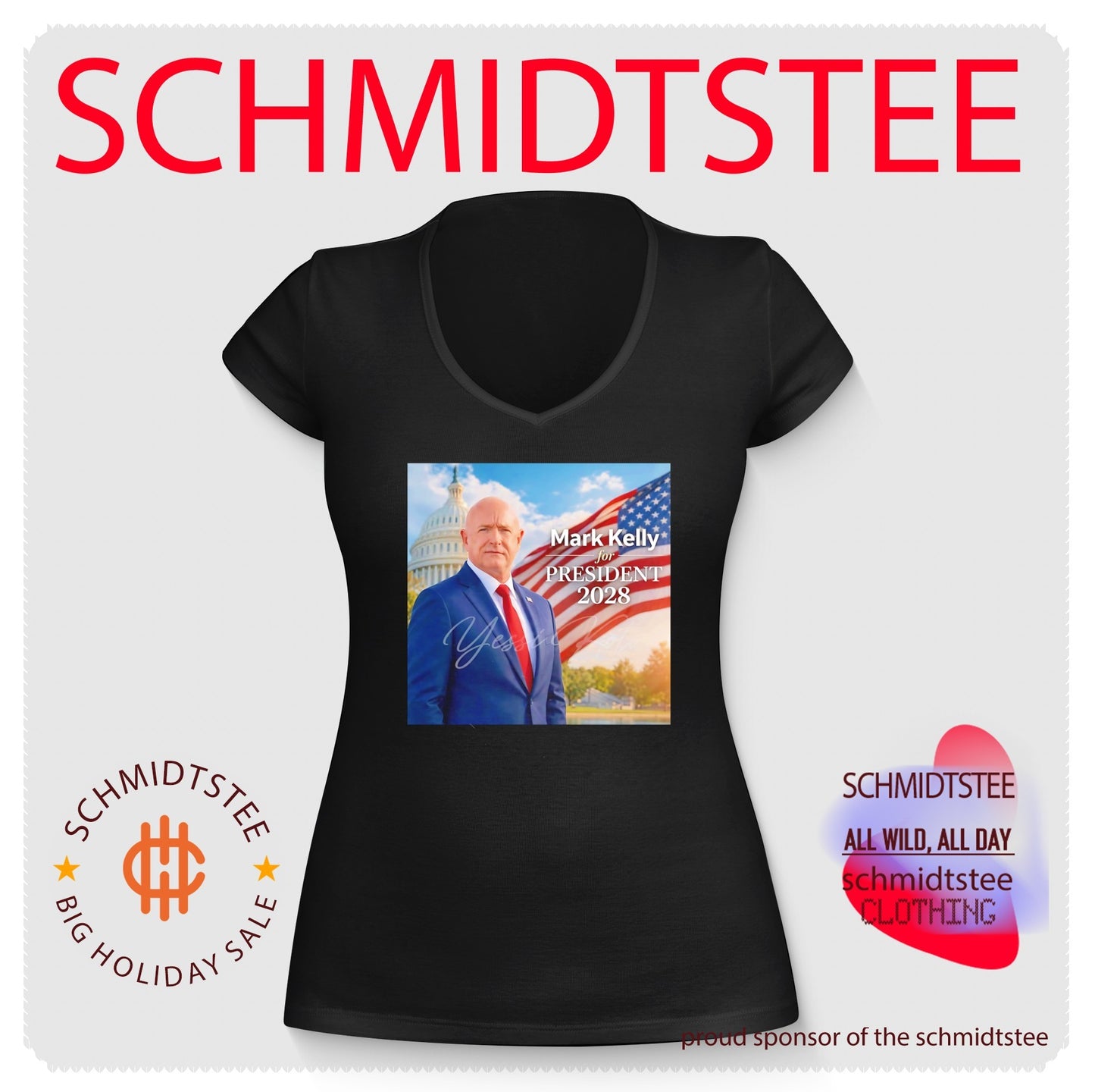 Mark Kelly for president 2028 promotional graphic shirt