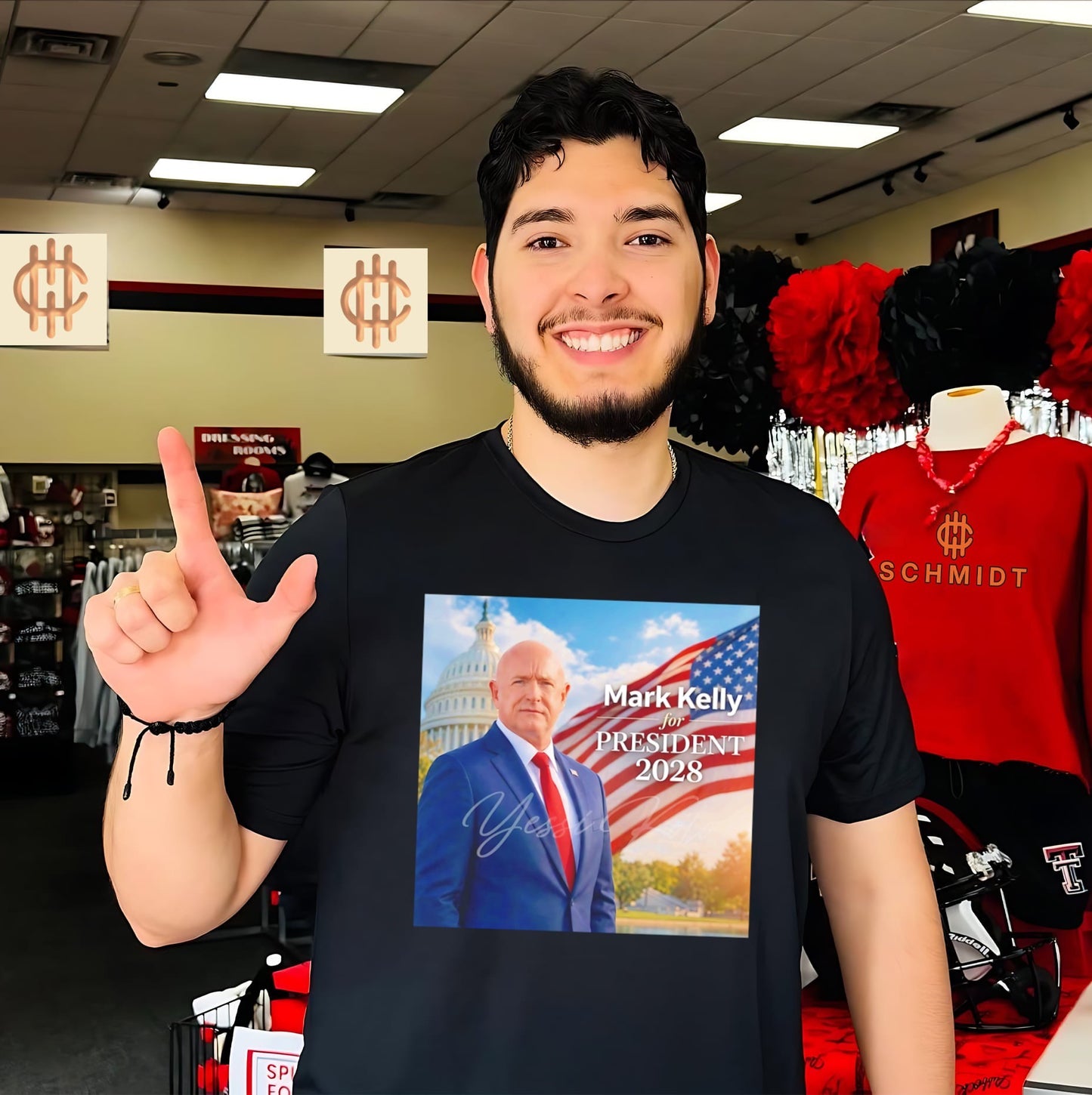 Mark Kelly for president 2028 promotional graphic shirt