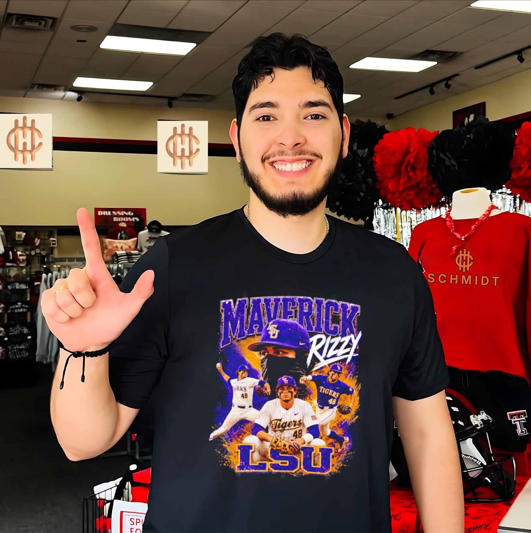 Mavrick Rizy LSU Tigers Baseball player collage shirt