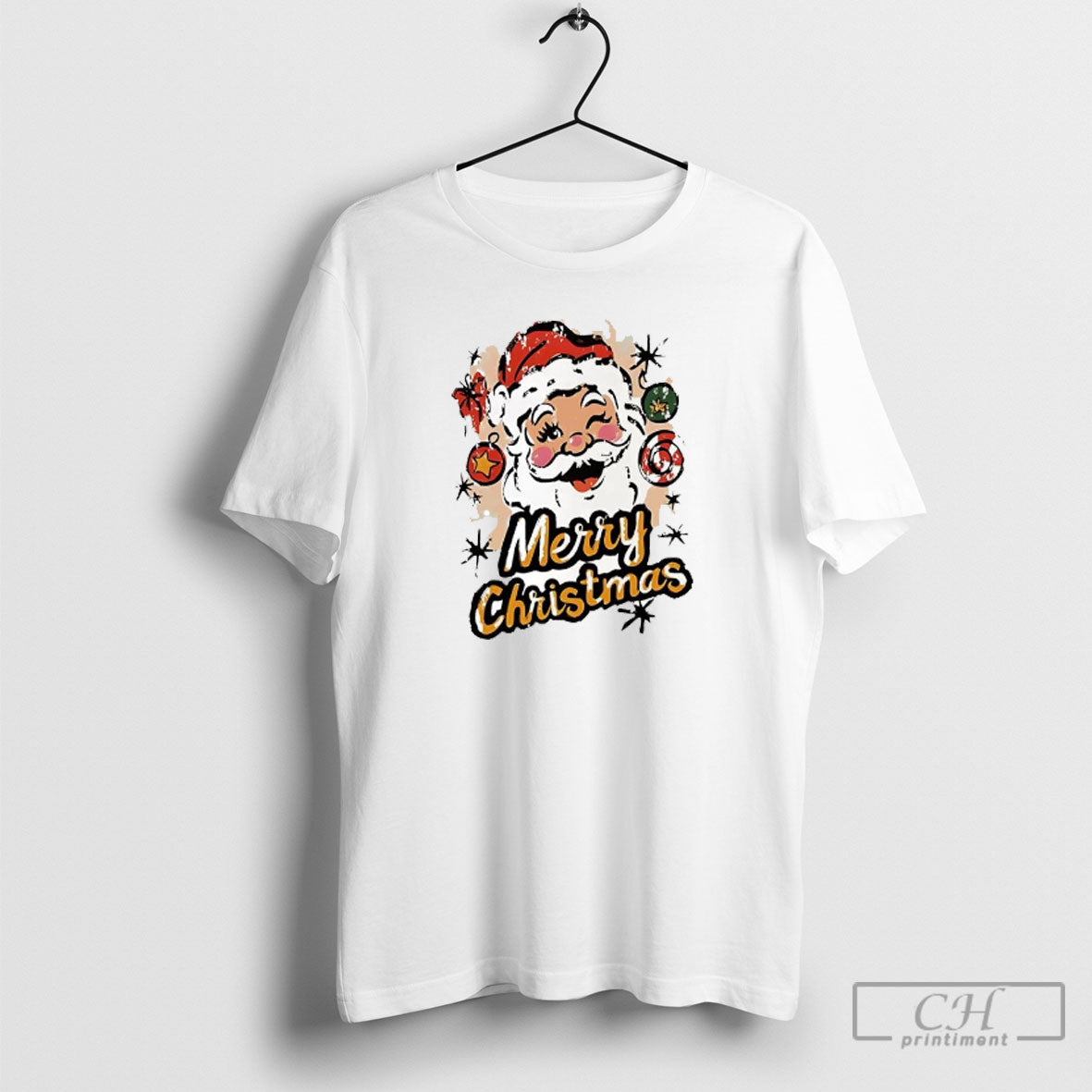 Merry Christmas Santa Wink Funny White S