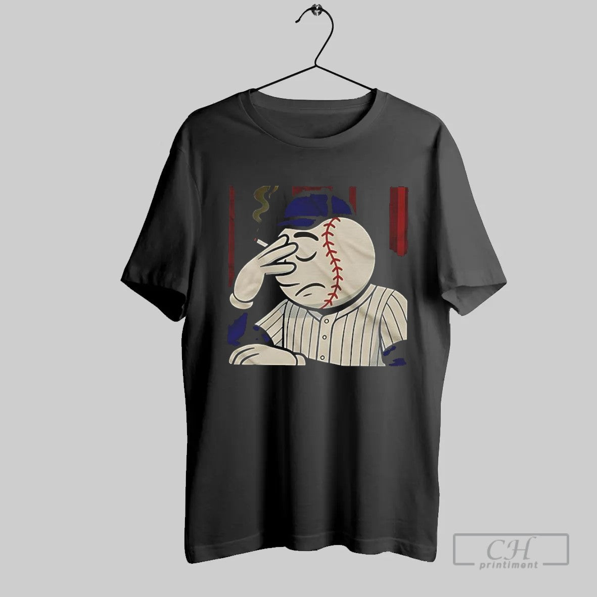 Mets Baseball Cigarette Smoker T Shirt