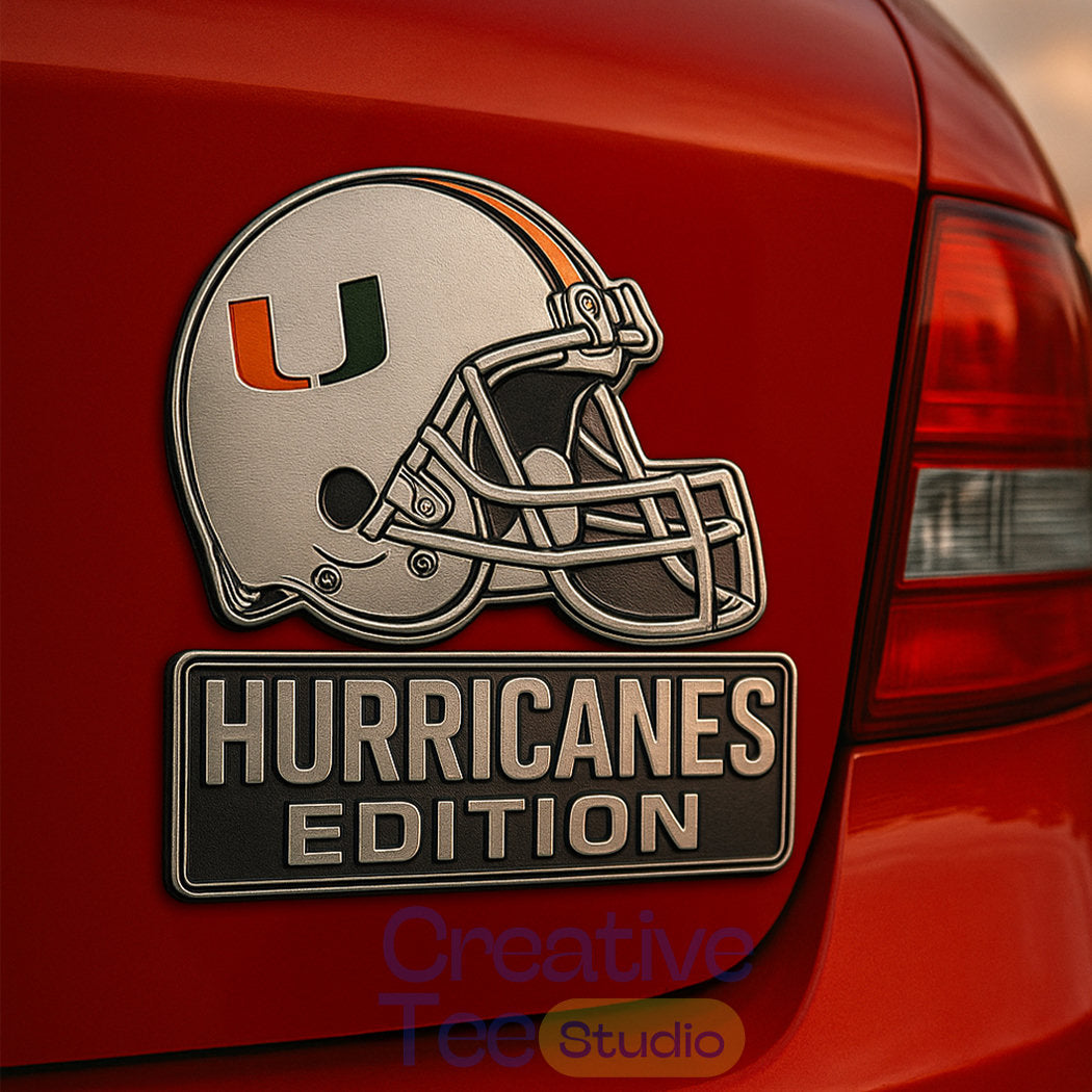 Miami Hurricanes Custom Car Name Badge