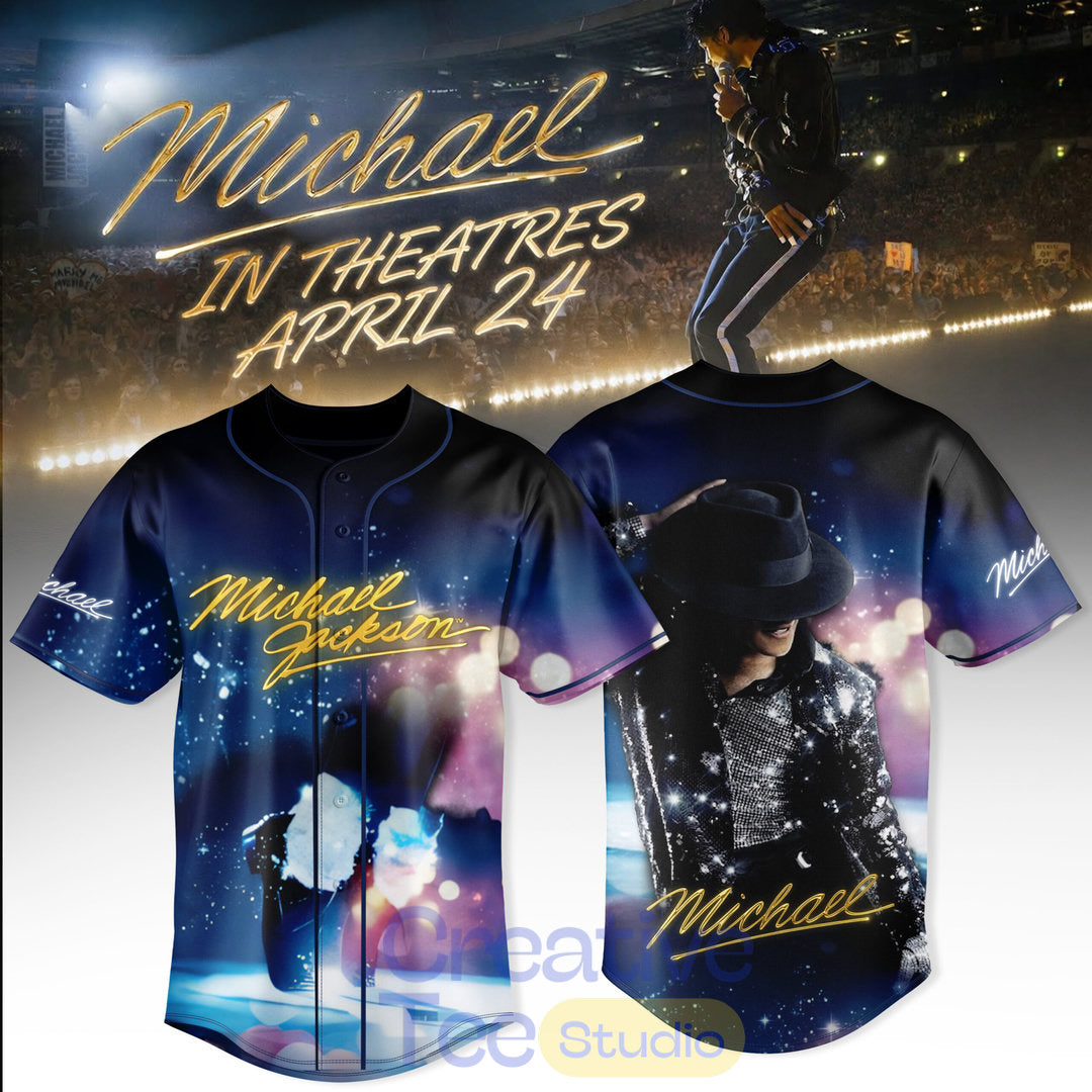Michael Jackson In Theatres Custom Exclusive Baseball Jersey
