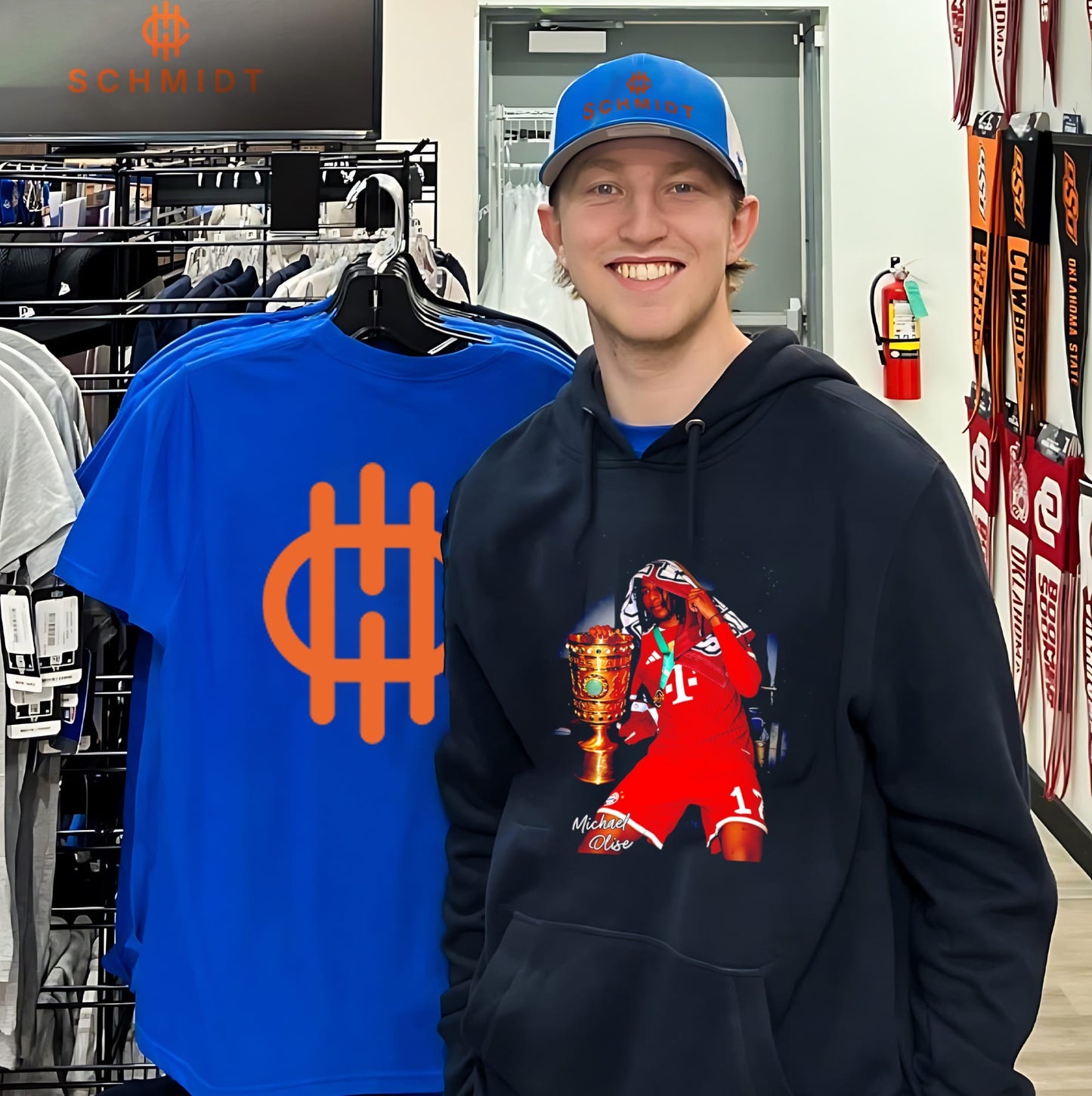 Michael Olise FC Bayern Munich DFB Pokal Champions 2026 trophy shirt