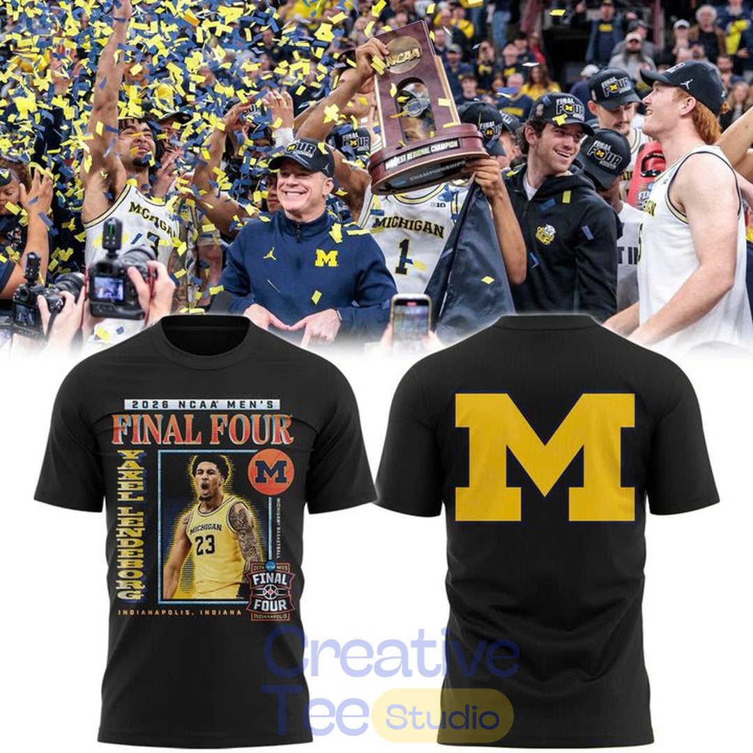 Michigan Wolverines Men’s Basketball Campus Ink Yaxel Lendeborg Final T-Shirt
