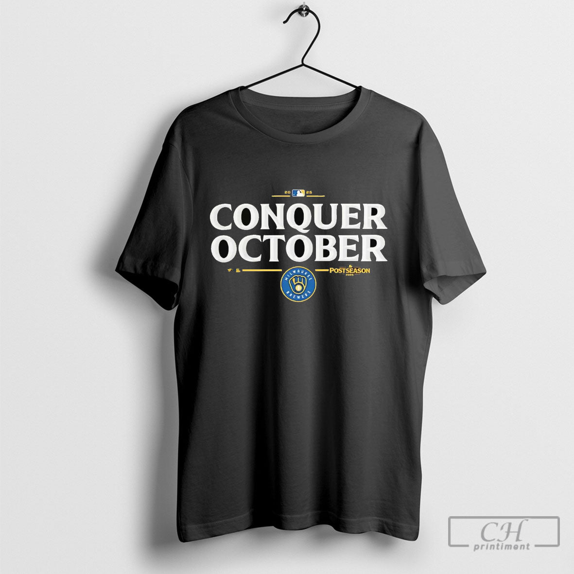 Milwaukee Brewers Conquer October 2025 Mlb Postseason Shirt Sweater