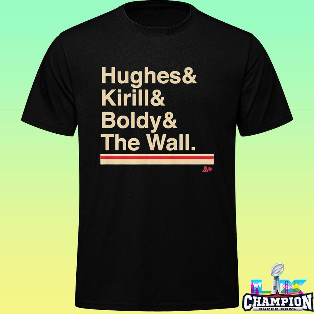 Minnesota Hockey Ampersand Hughes And Kirill And Boldy And The Wall Shirt