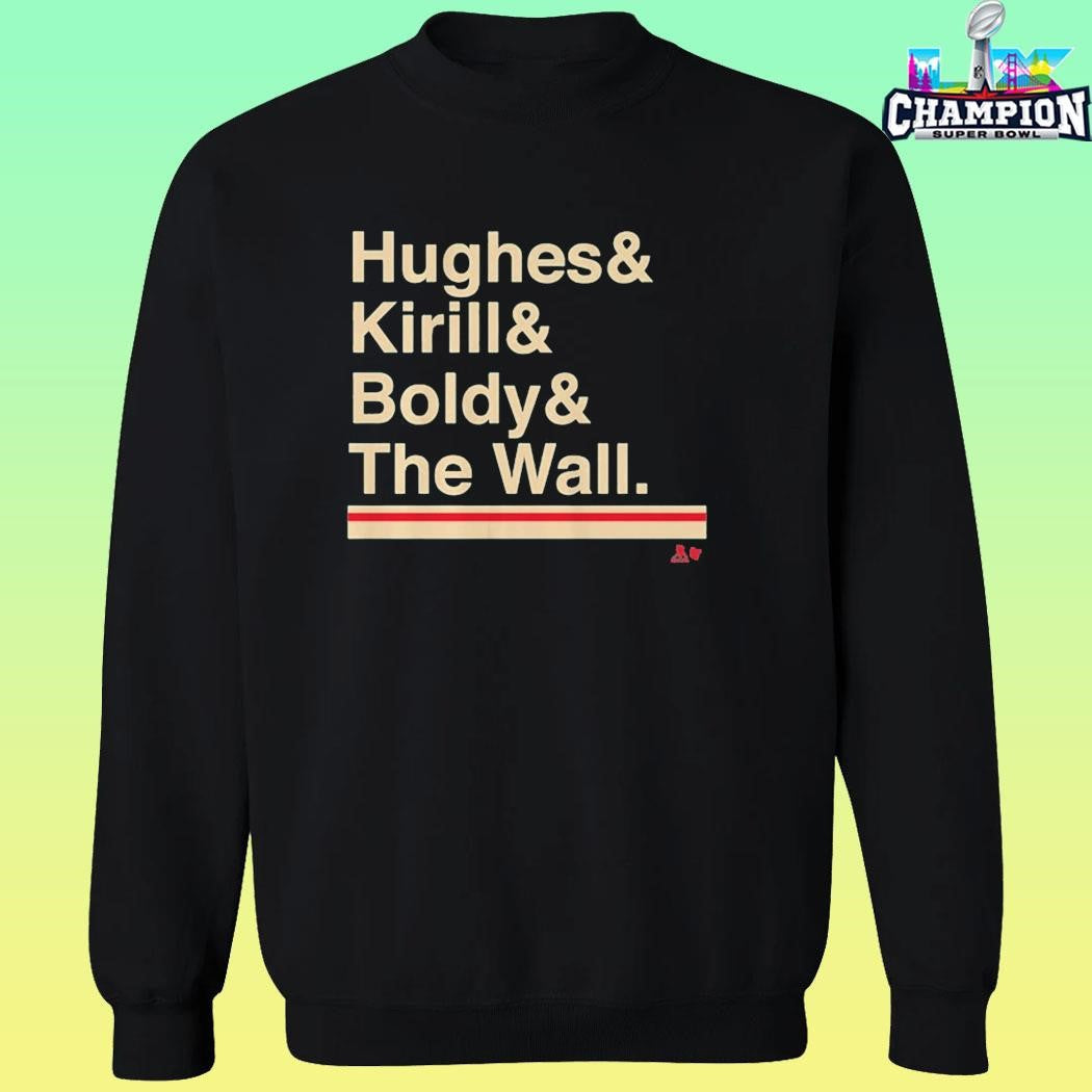 Minnesota Hockey Ampersand Hughes And Kirill And Boldy And The Wall Shirt