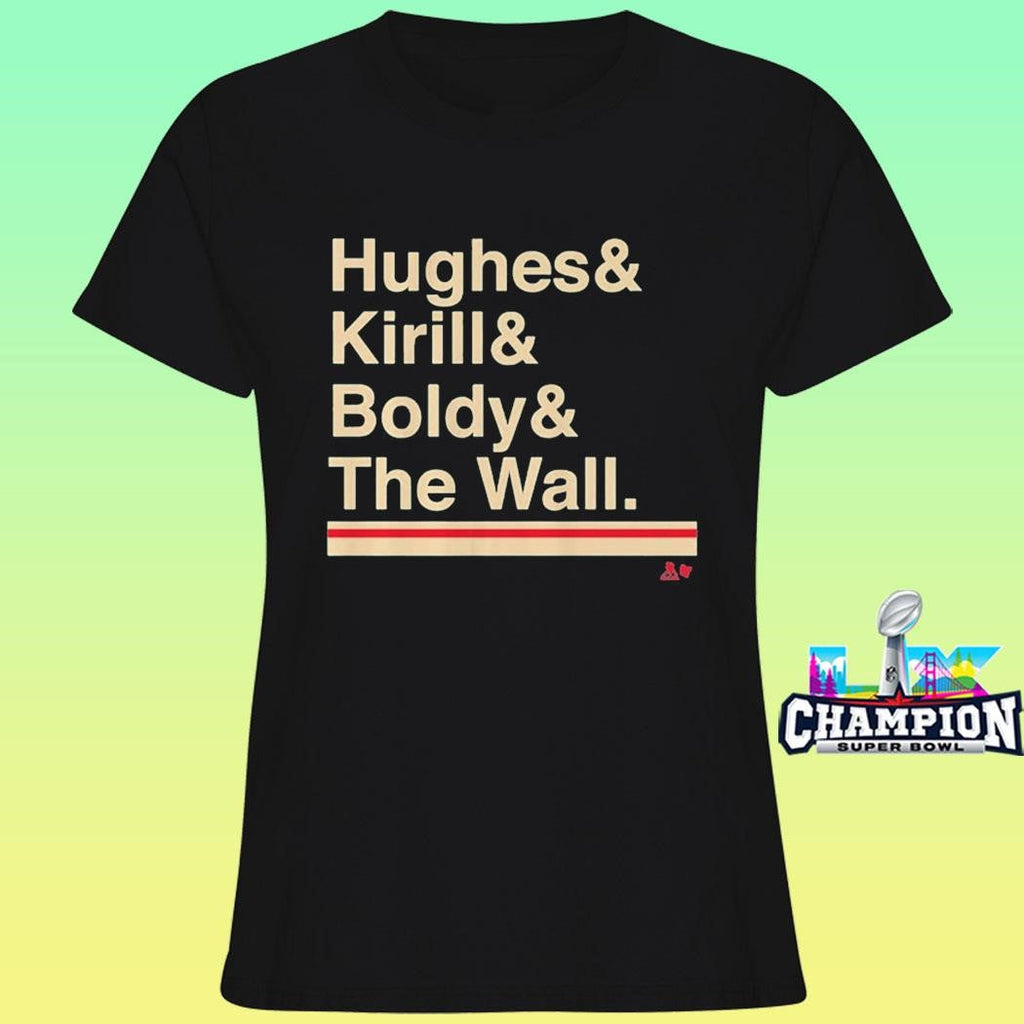 Minnesota Hockey Ampersand Hughes And Kirill And Boldy And The Wall Shirt