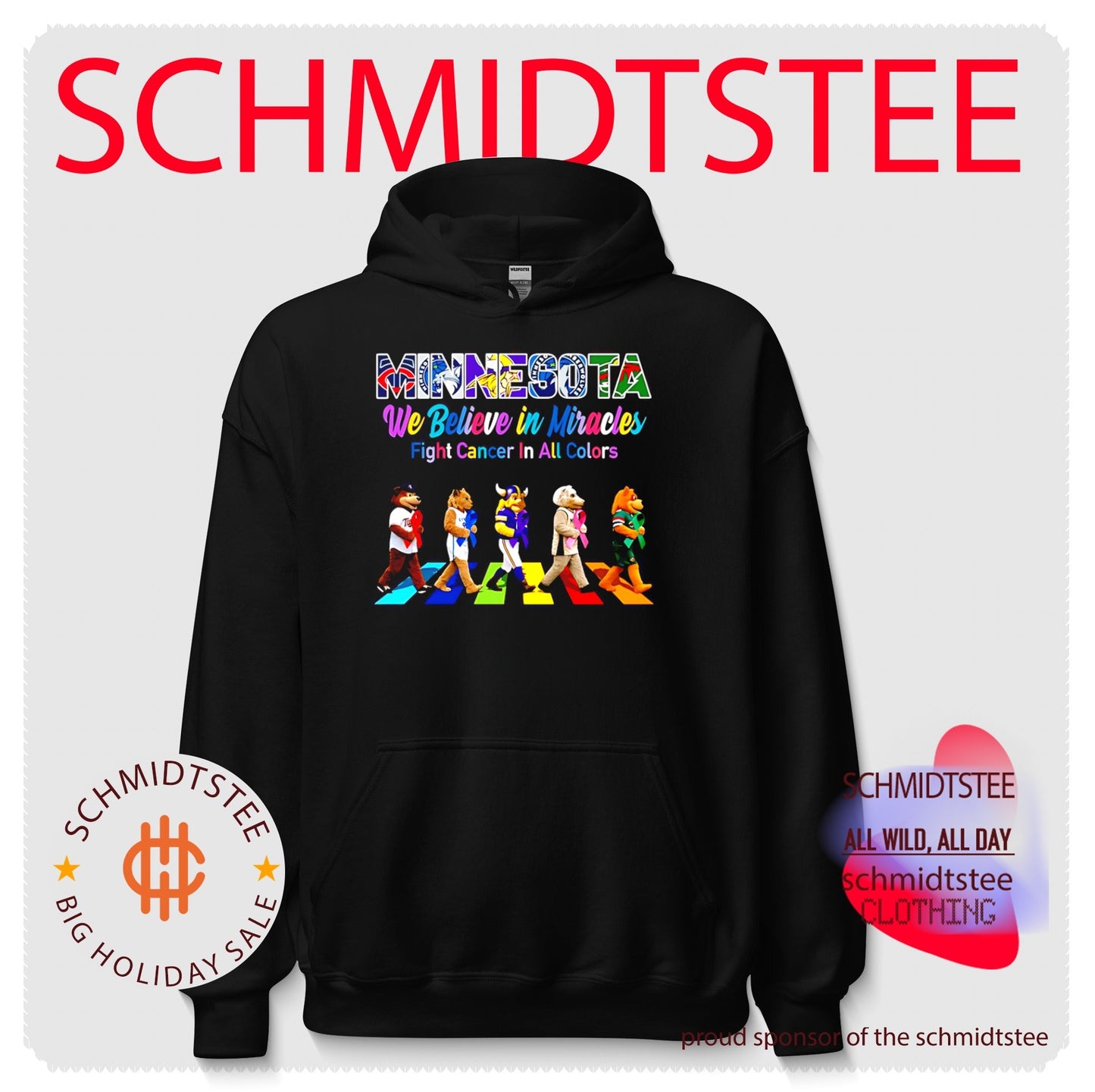 Minnesota Sports We believe in Miracles fight cancer on all colors abbey road shirt