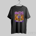 Minnesota Viking Football Skeleton With Axe On Ship Burning Retro Style T Shirt
