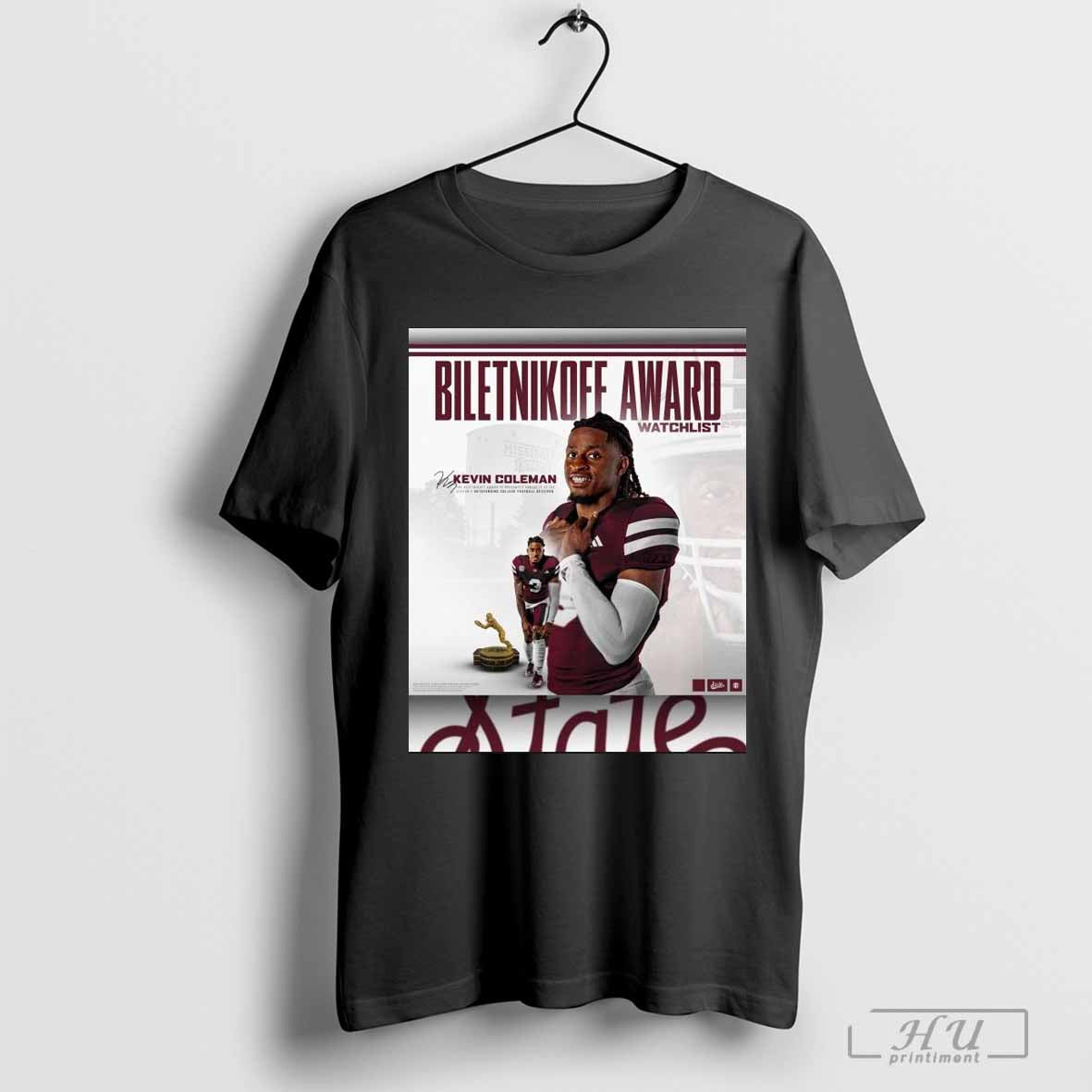 Mississippi State Bulldogs Biletnikoff Award Watchlist Kevin Lamar Coleman Jr Signature Poster