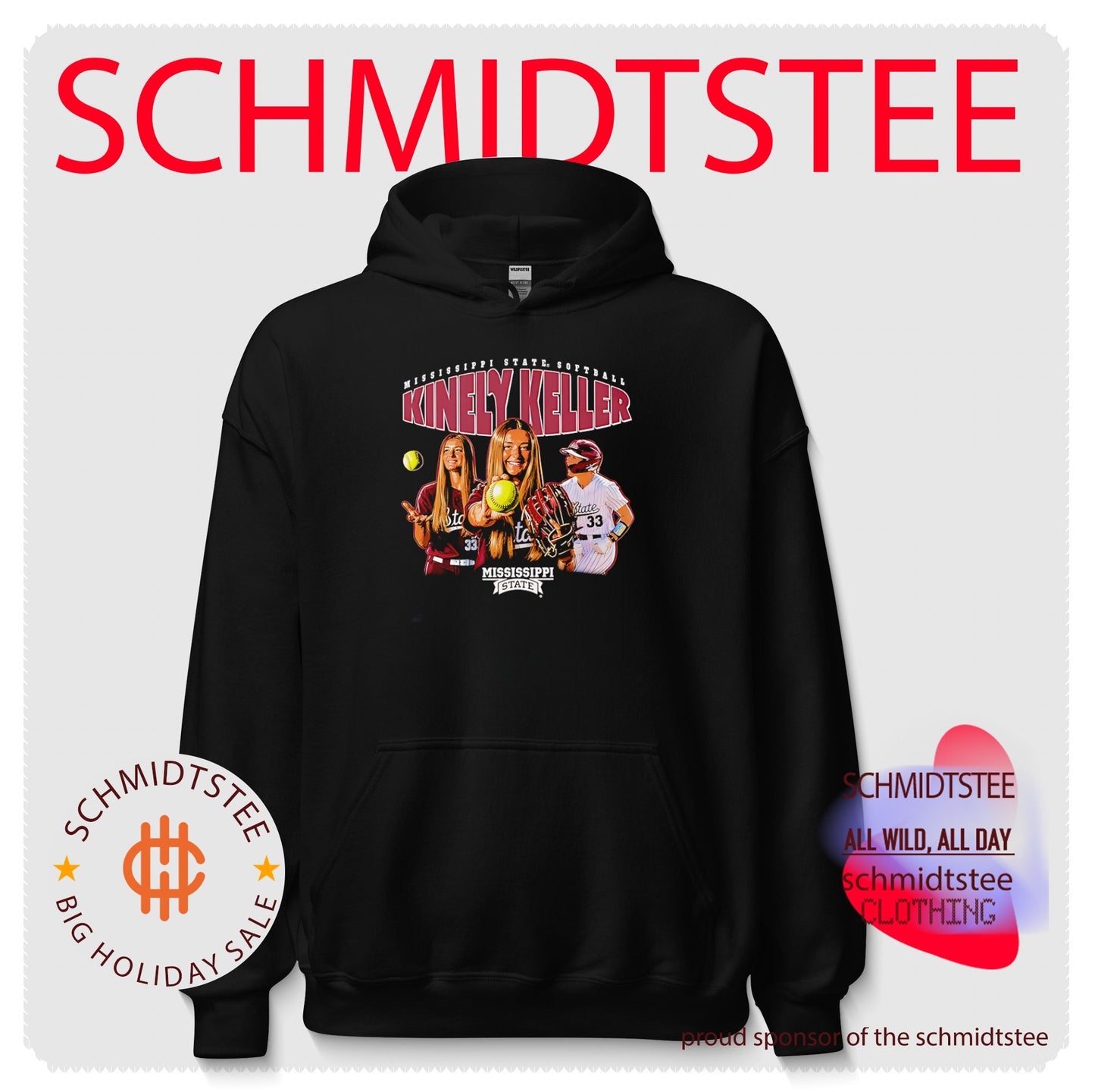 Mississippi State Softball Kinley Keller portrait collage retro shirt