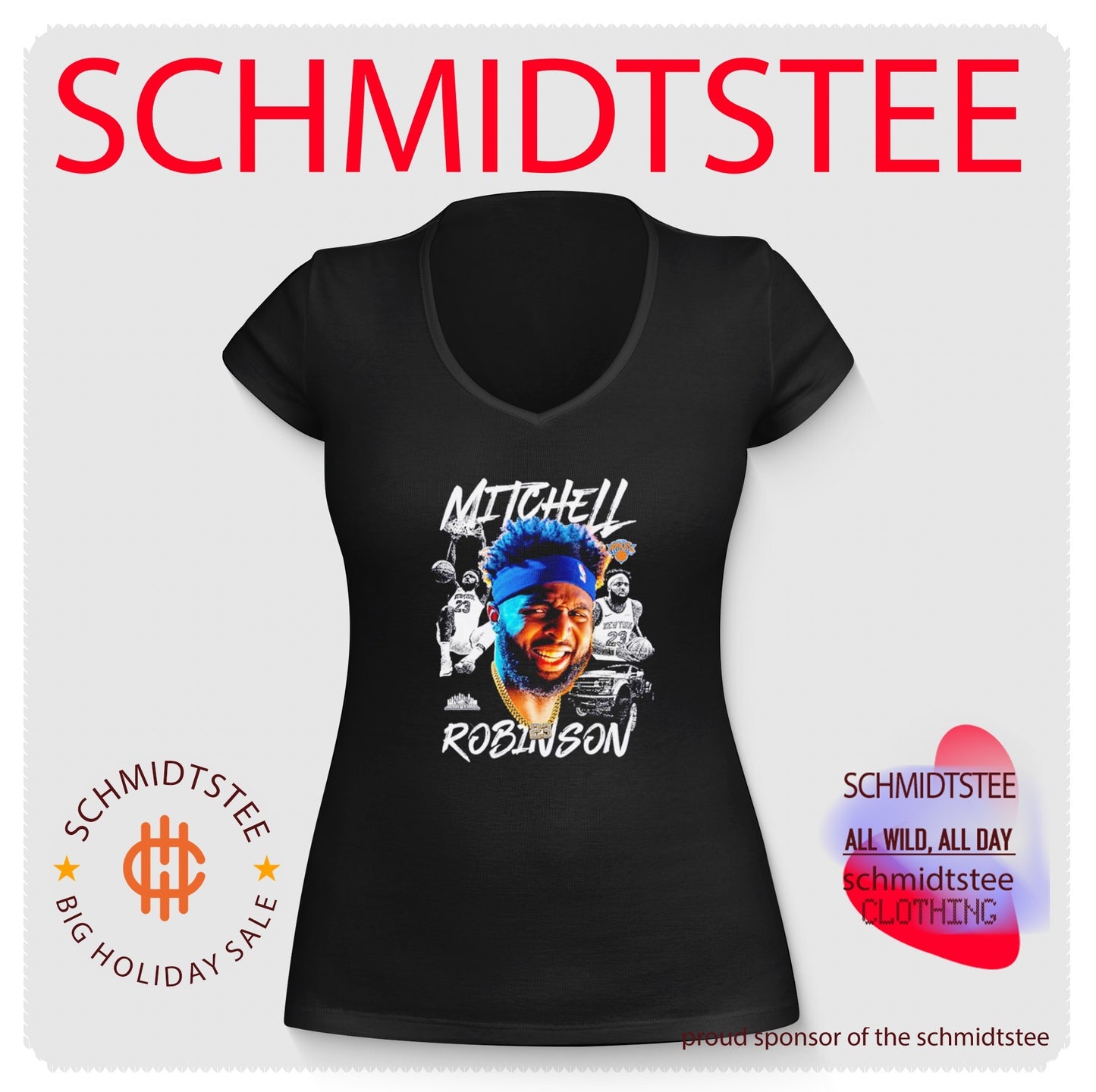 Mitchell Robinson New York Knicks graphic signature shirt
