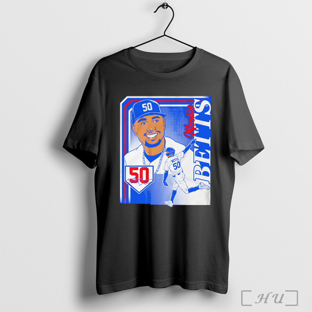 Mookie Betts Los Angeles Dodgers Baseball Player Signature Collage Frame T Shirt